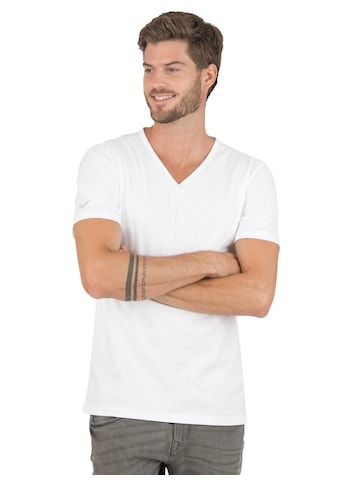 T-Shirt »TRIGEMA V-Shirt aus 100% Bio-Baumwolle (kbA)«, (1 tlg.)