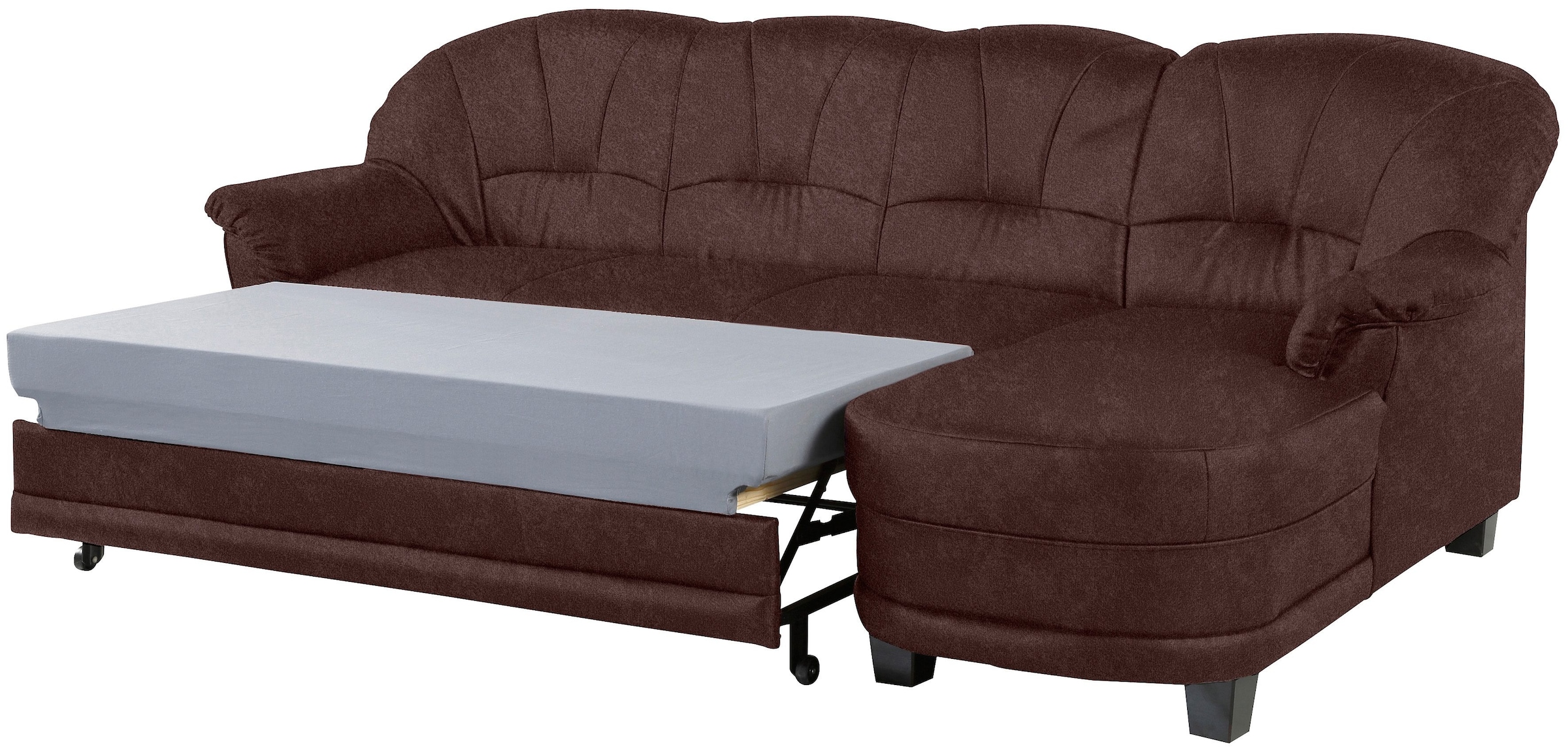 Home affaire Ecksofa »Camelita, Landhaus Sofa, 2 Varianten: Recamiere- oder Ottomane, L-Form«, wahlweise mit Bettfunktion