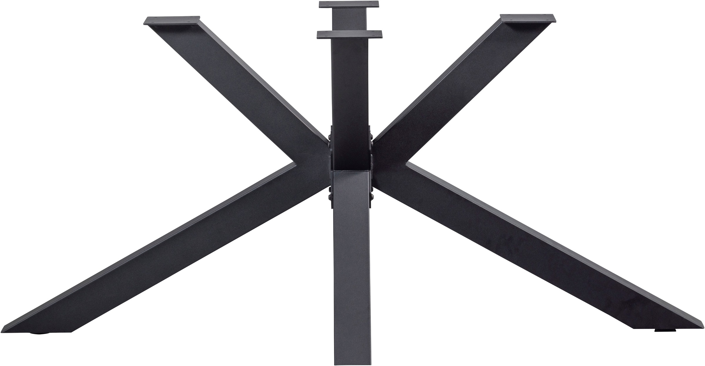 WOOOD Tischbein »Tablo Kreuzform Metall mit Pulverbeschichtung B 159 x T 77 x H 72 cm« Tragkraft 150 kg, kompakte Kreuzform, einfach zu montieren