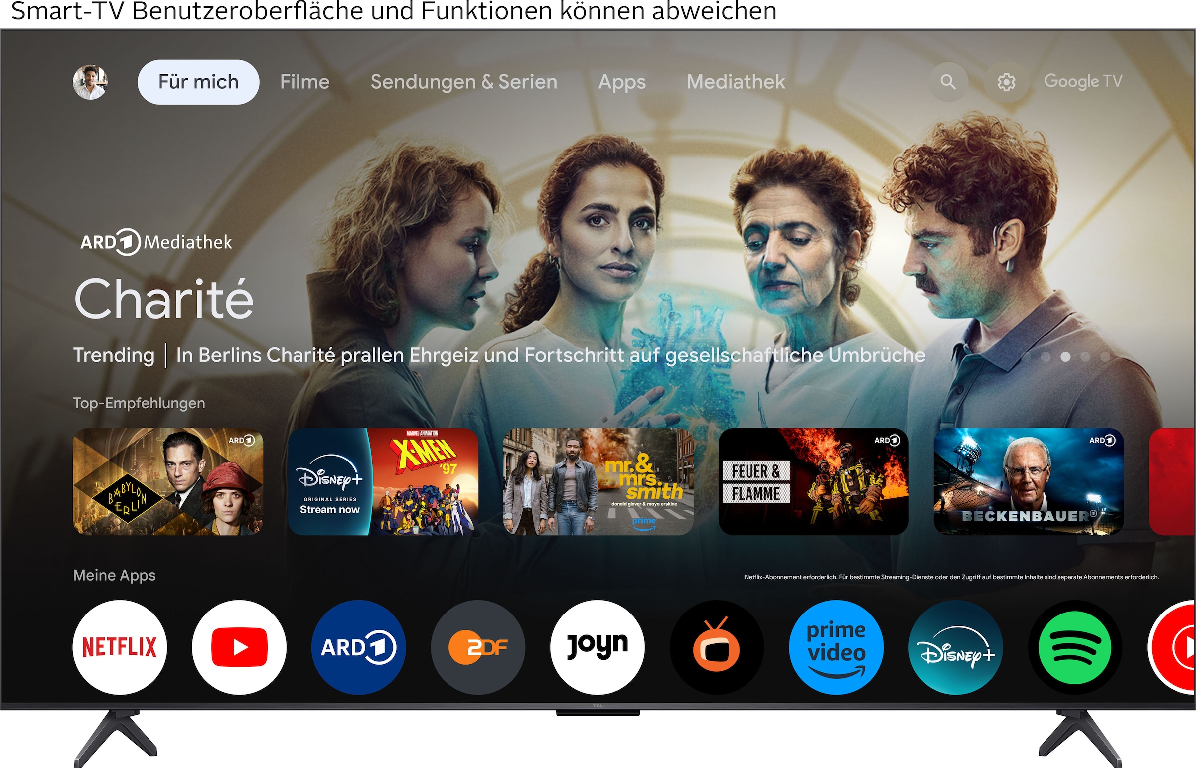 TCL QLED Mini LED-Fernseher »65C61KSX2«, 4K Ultra HD, Google TV-Smart-TV, 4K HDR, AiPQ, Game Master, Smart TV, Apple TV, Multi-HDR, Dolby Vision