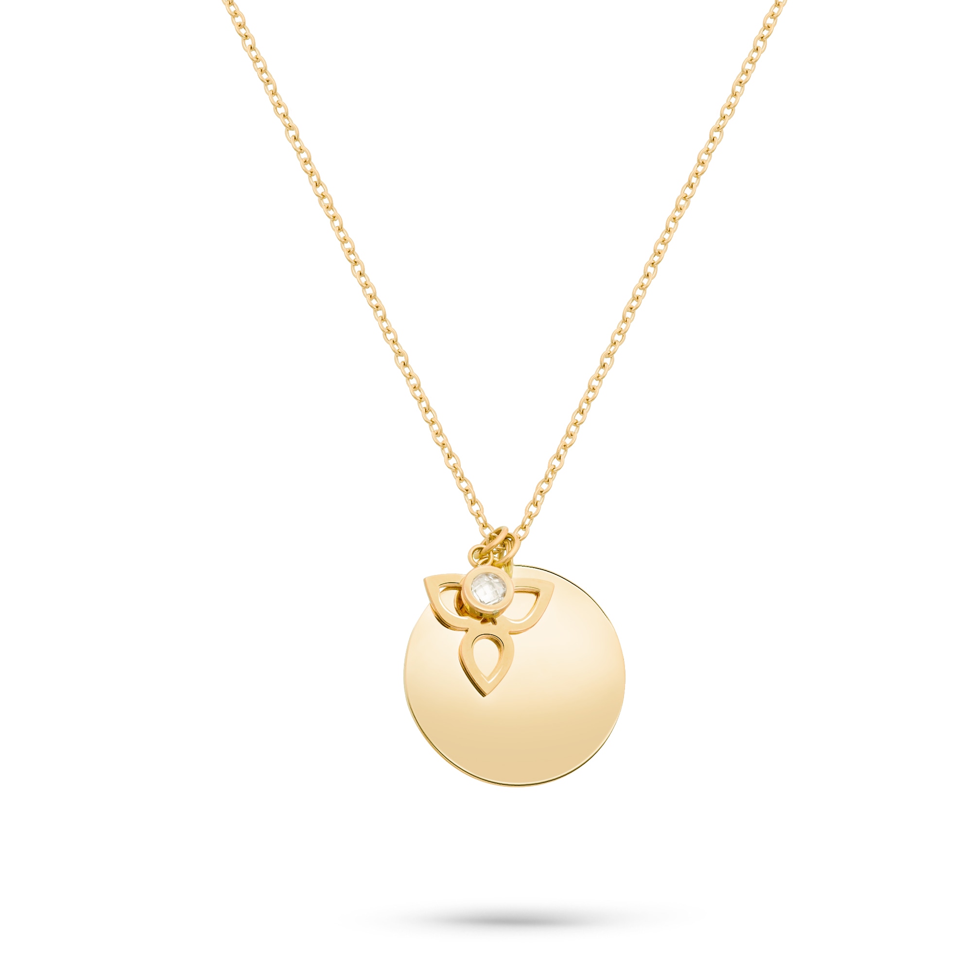 Tamaris Kette mit Anhänger »Schmuck Geschenk Edelstahl Halskette Kreis/Blüte« mit Zirkonia (synth.)
