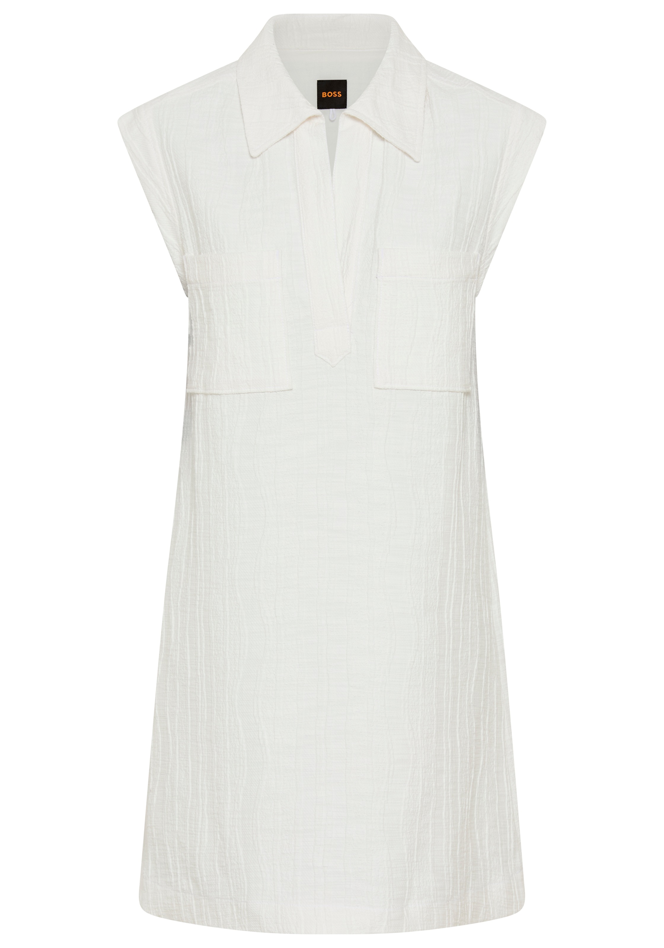 BOSS ORANGE Minikleid »Daratela Premium Damenmode« Brusttaschen mit Umlegekragen, ärmellos