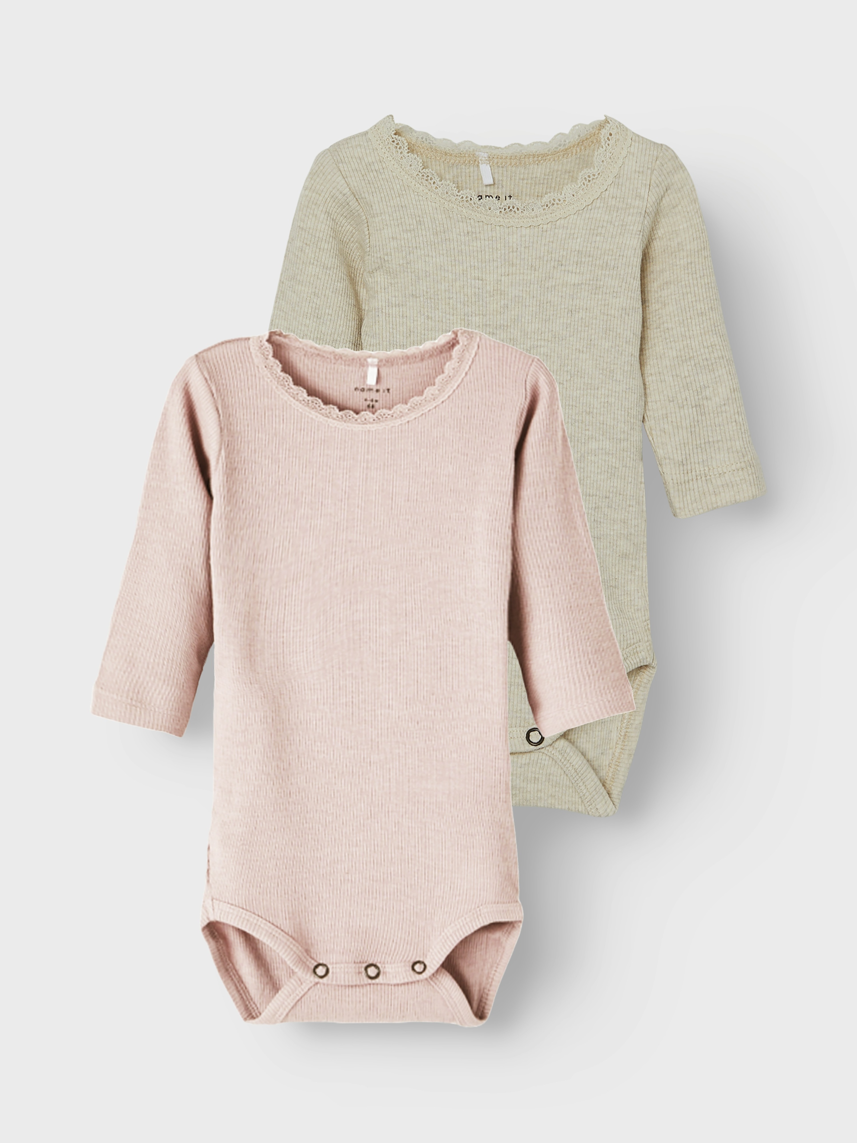 Name It Mädchen Langarmbody »NBFKAB 2P LS BODY NOOS« Packung in rosa, Größe N-Gr