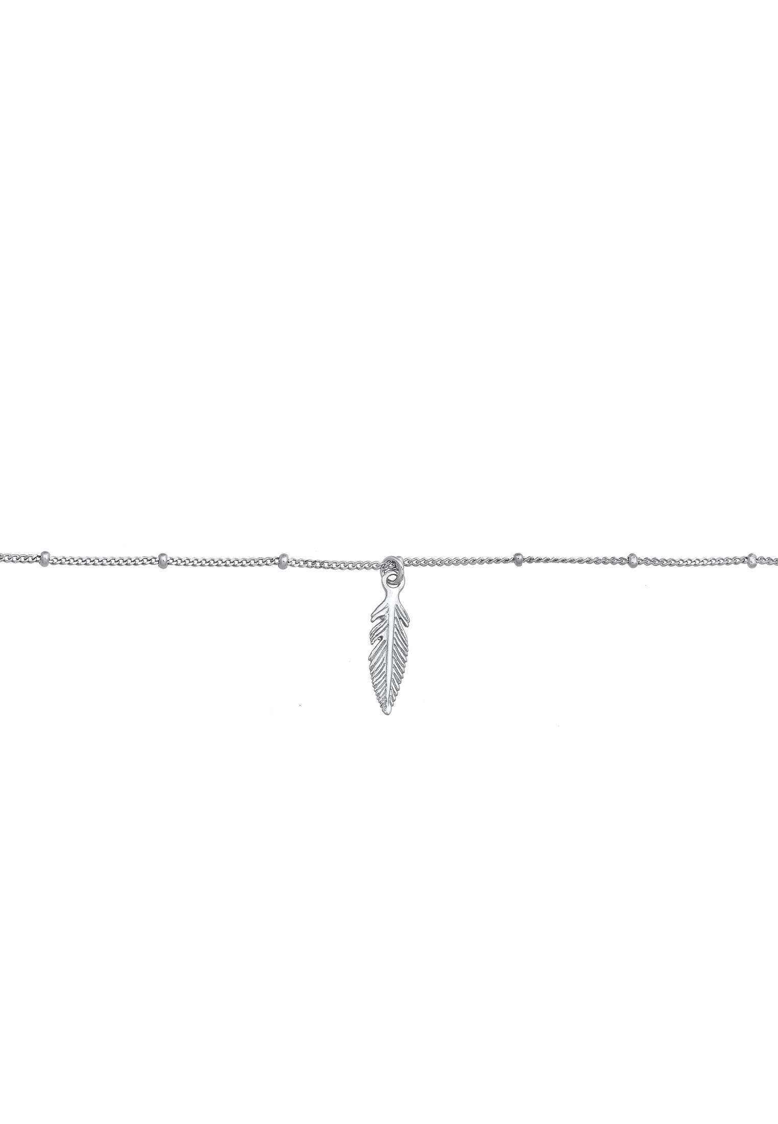 Elli Choker »Halskette Basic Choker Kugelkette Feder Boho 925 Silber«