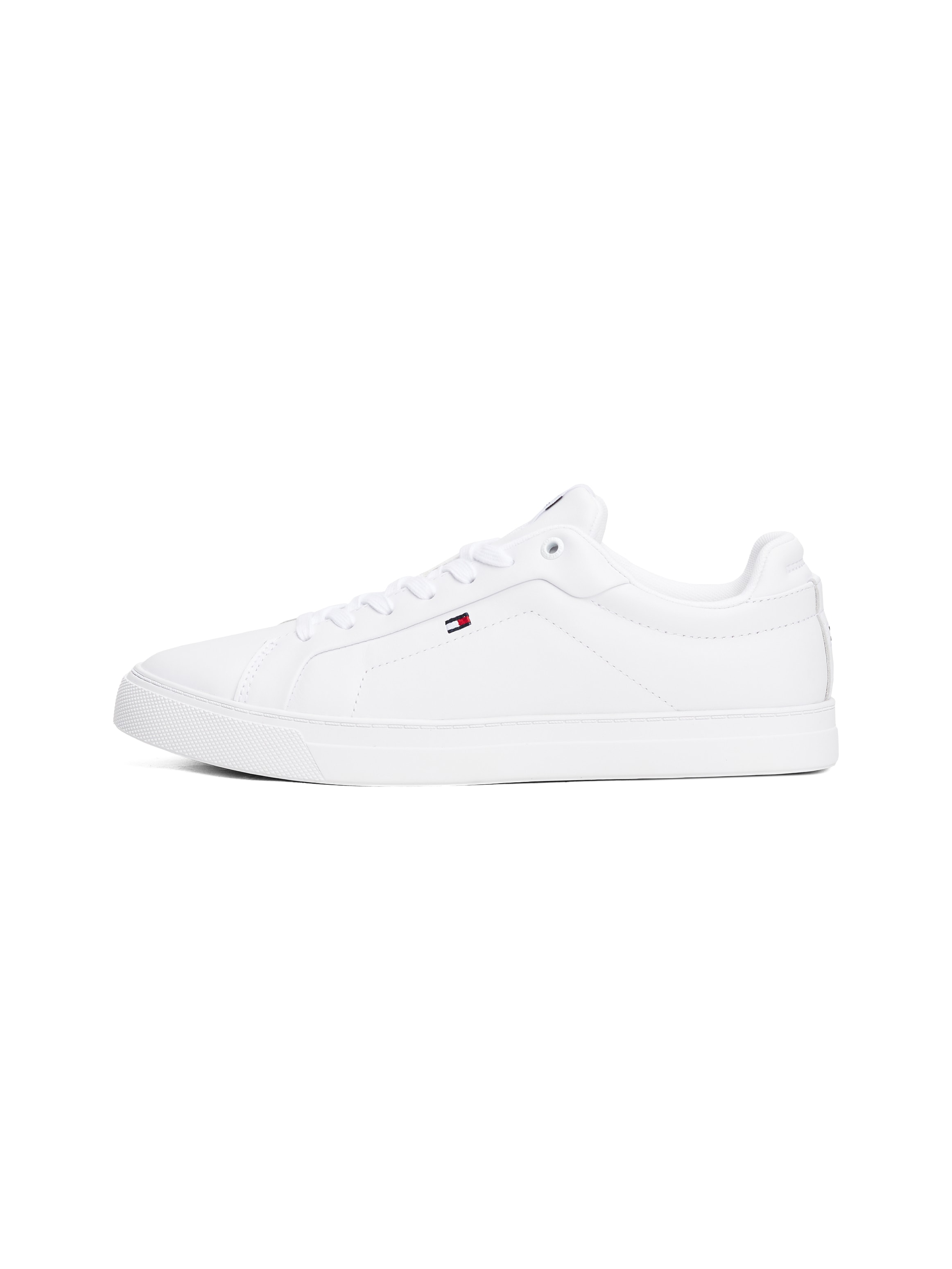 Tommy Hilfiger Sneaker »ICON COURT LTH FLAG ESS«  , Freizeitschuh, Halbschuh, Schnürschuh mit kleiner Logoflagge