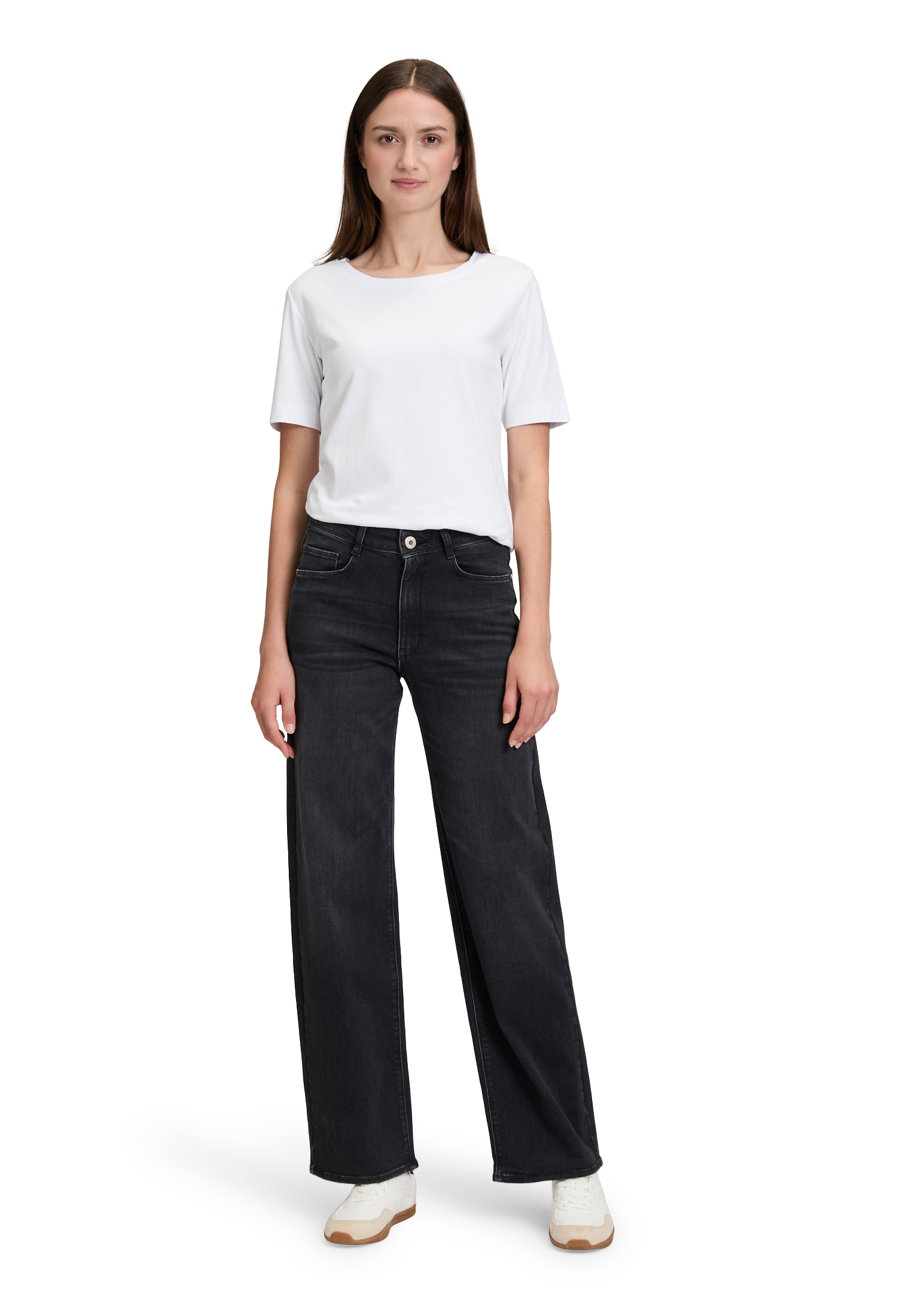 Betty&Co Taillenhose »High Waisted-Jeans mit weitem Bein«