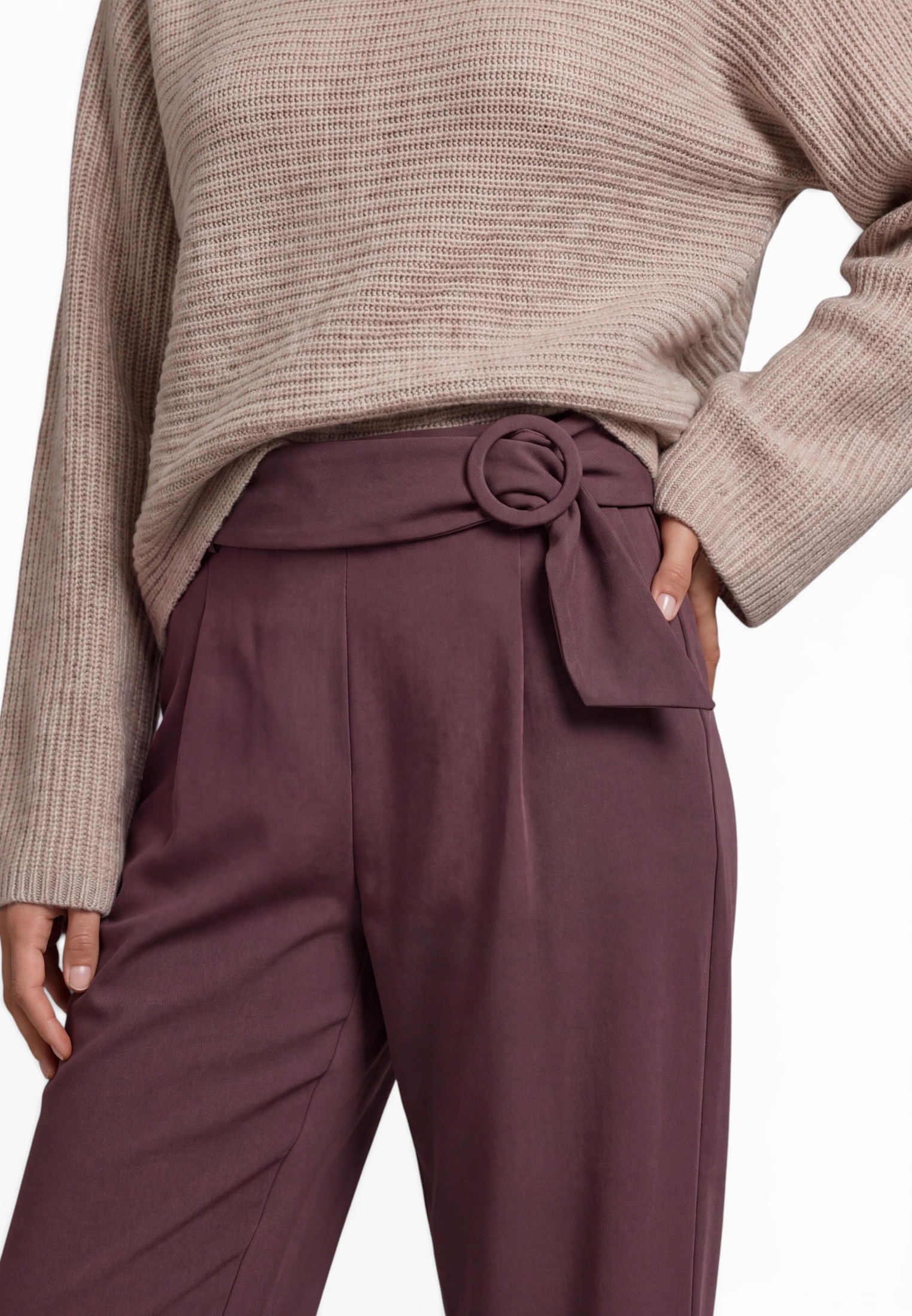 Zero Relaxhose »Casual-Hose mit Gürtel«