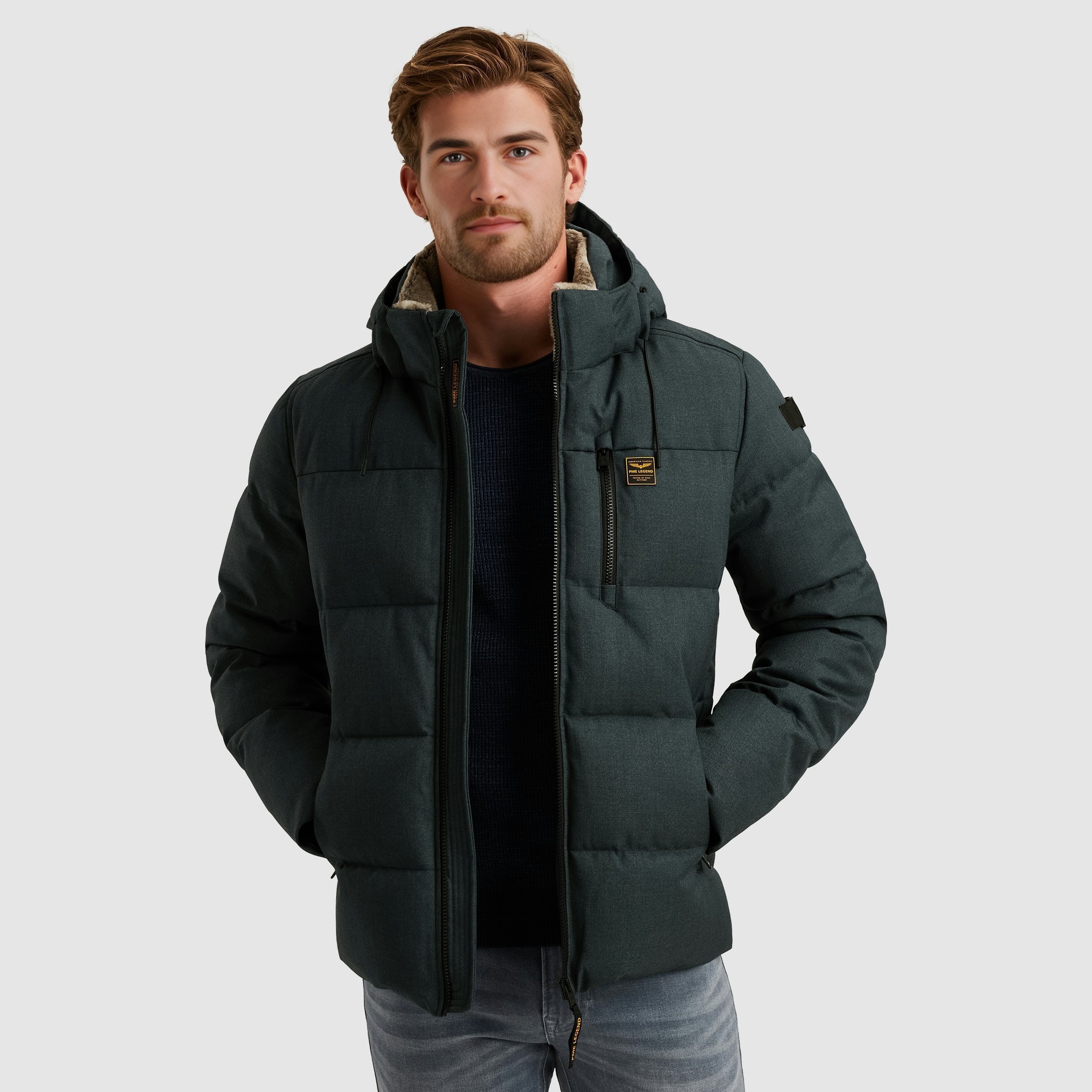 PME LEGEND Steppjacke »YETCRAFT«, mit Kapuze, Verschließbare Eingriff-, Brust- und Innentasche