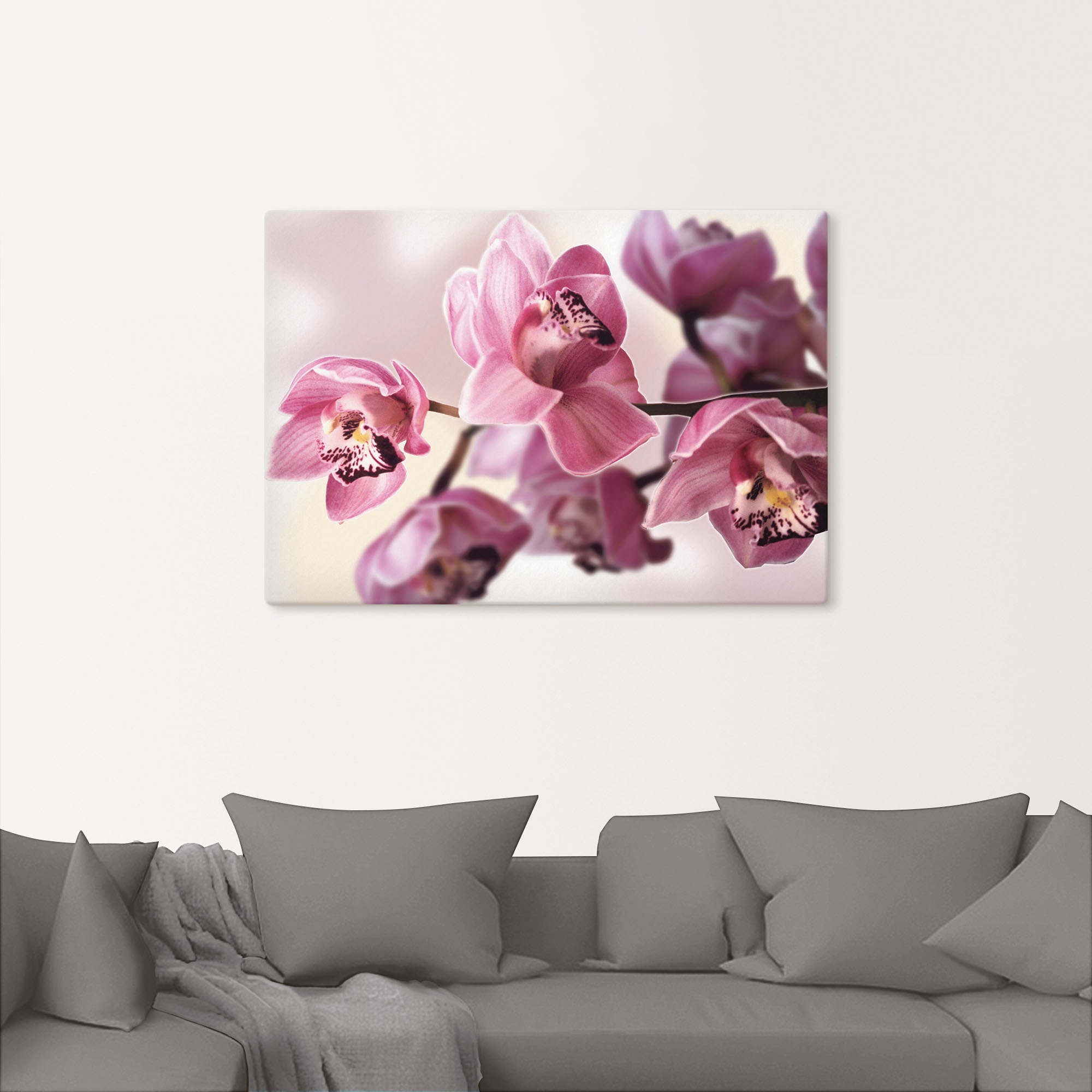 Artland Leinwandbild »Rosa Orchidee« Blumenbilder 1 Stk. tlg. auf Holzrahmen gespannt