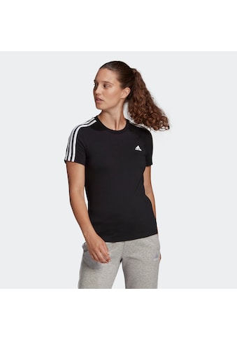 adidas Performance T-Shirt »LOUNGEWEAR ESSENTIALS SLIM 3-STREIFEN« kaufen