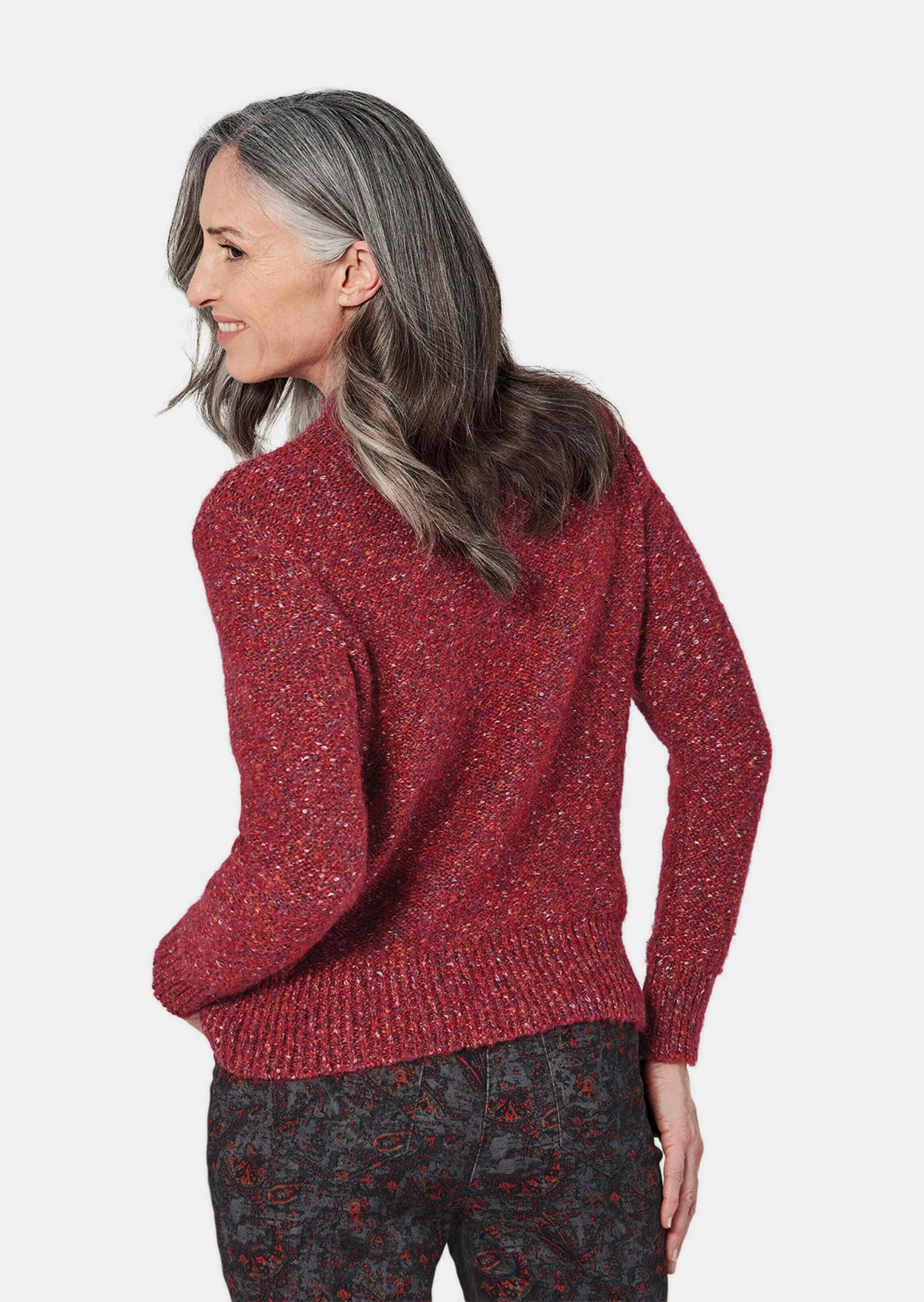 GOLDNER Rundhalspullover »Strickpullover Strickpullover in Boucle Optik«