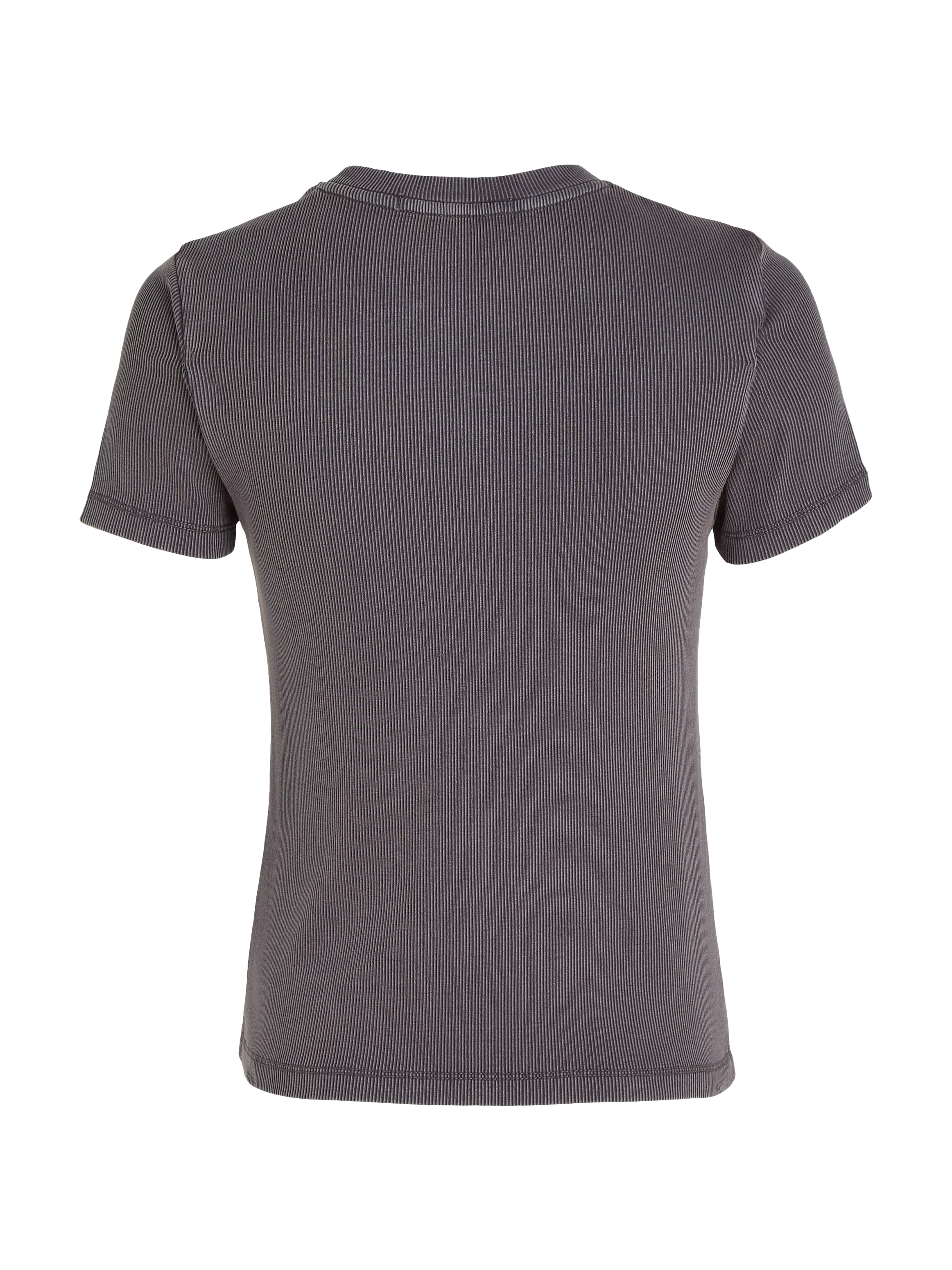 Calvin Klein Jeans T-Shirt »WASHED WOVEN LABEL RIB BABY TEE«, mit Logopatch