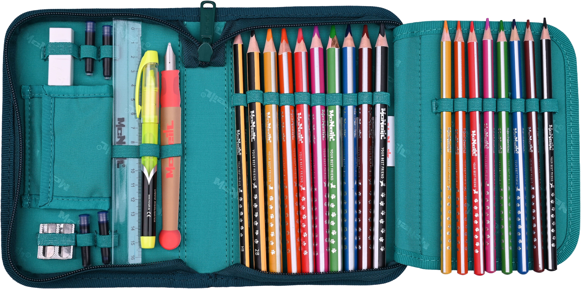 McNeill Schulranzen »Bravo, inkl. Etui, Turnbeutel,« Reflektierende Streifen auf den Schultergurten;Retroreflektierende Flächen