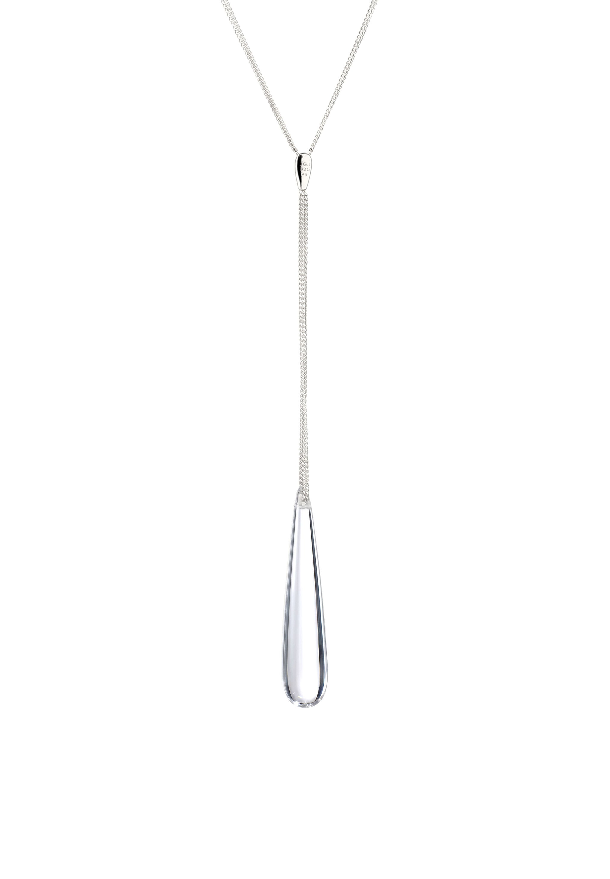 Elli Y-Kette »Halskette Y Rock Crystal Tropfen 925 Sterling Silber«
