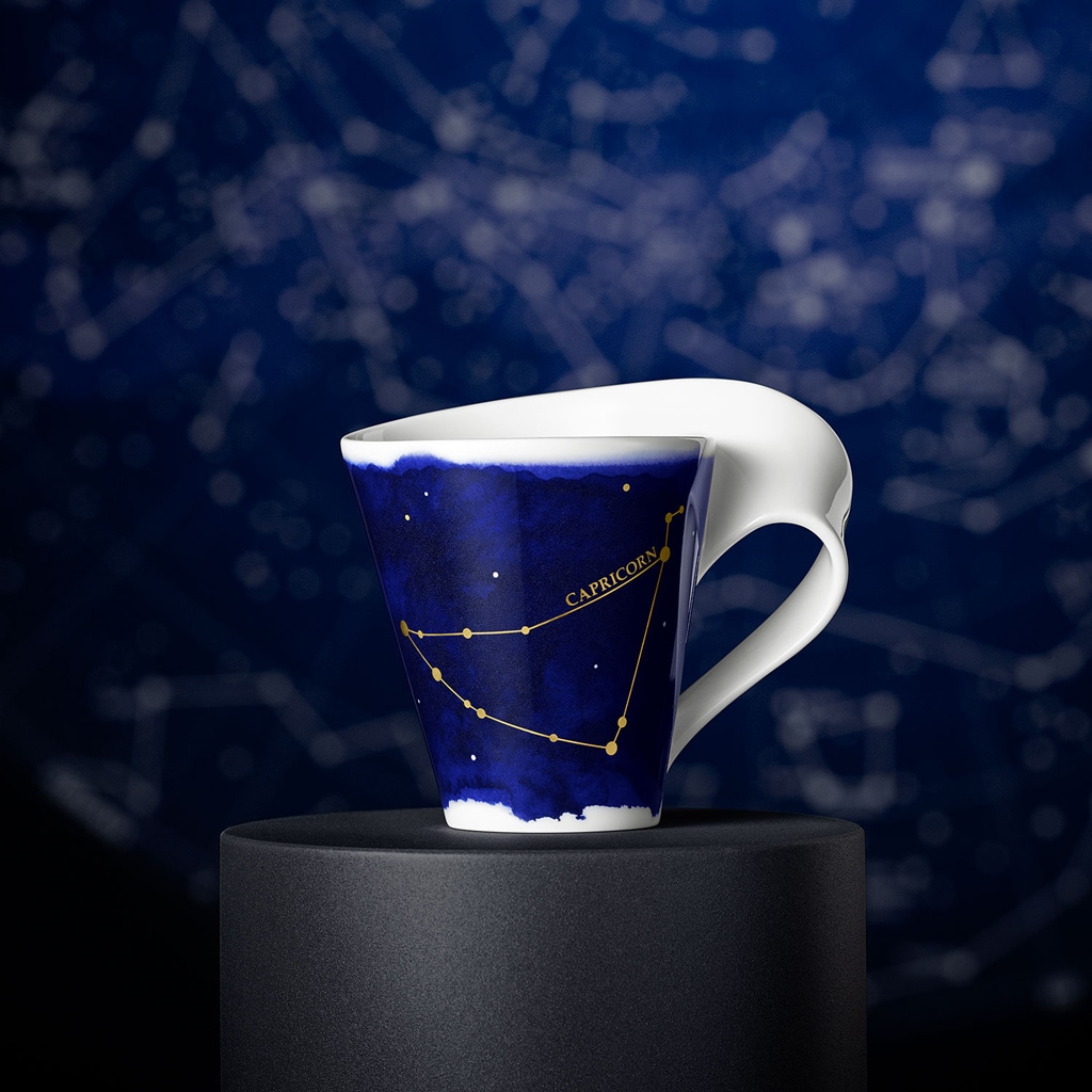 Villeroy & Boch Tasse »Tasse Steinbock NewWave Stars 300 ml weiß-blau«
