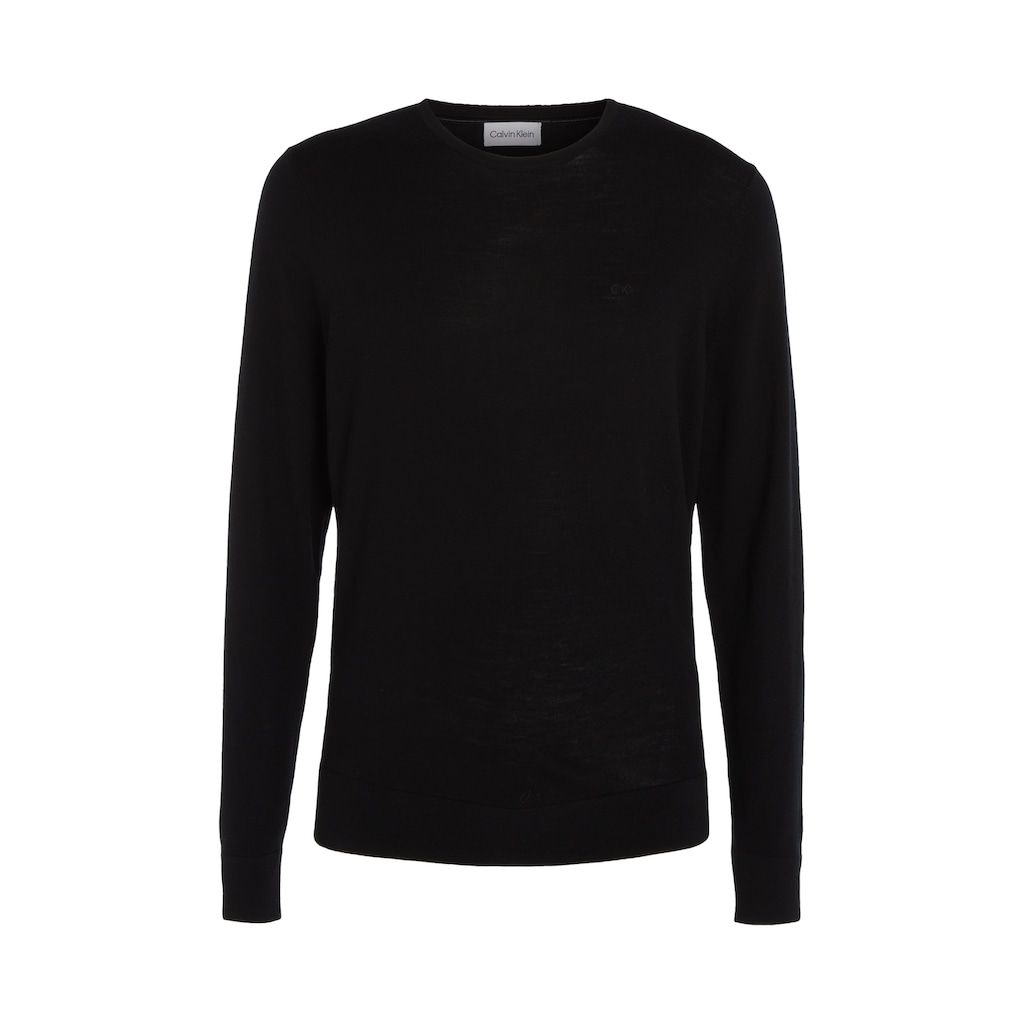 Calvin Klein Rundhalspullover »SUPERIOR WOOL CREW NECK SWEATER«