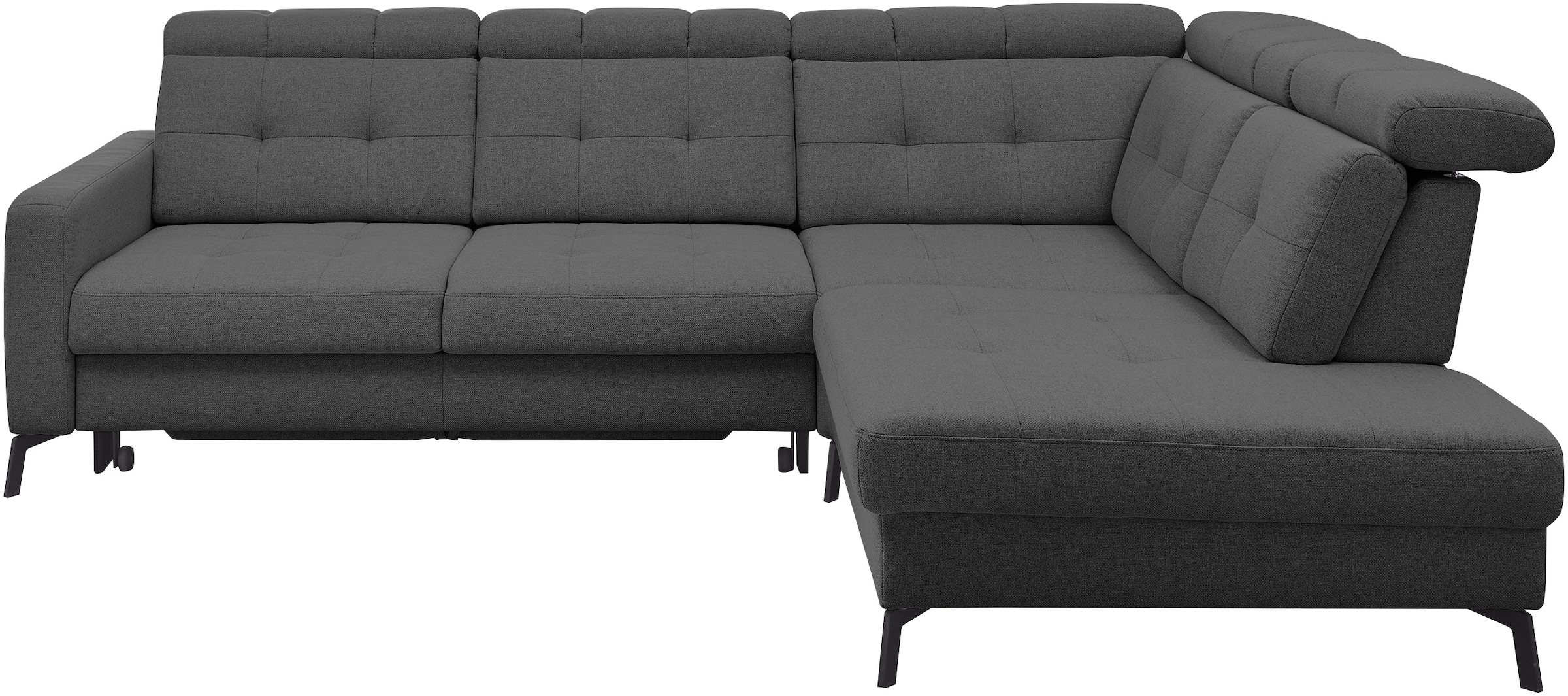 Musterring Ecksofa »MR 4615« mit Kopf- und Rückenverstellung, Metallfuß schwarz, Maße 272 x 214 cm