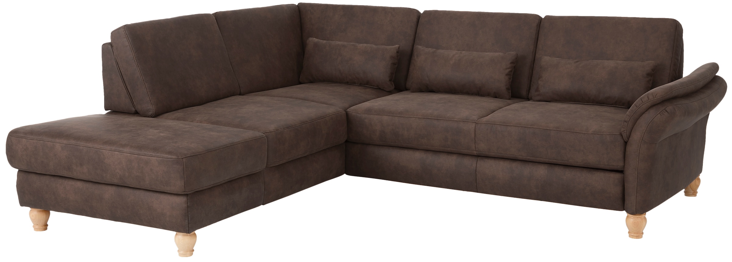 Home affaire Ecksofa »Palace L-Form«, incl. Sitztiefenverstellung, wahlweise mit Bettfunktion und Stauraum