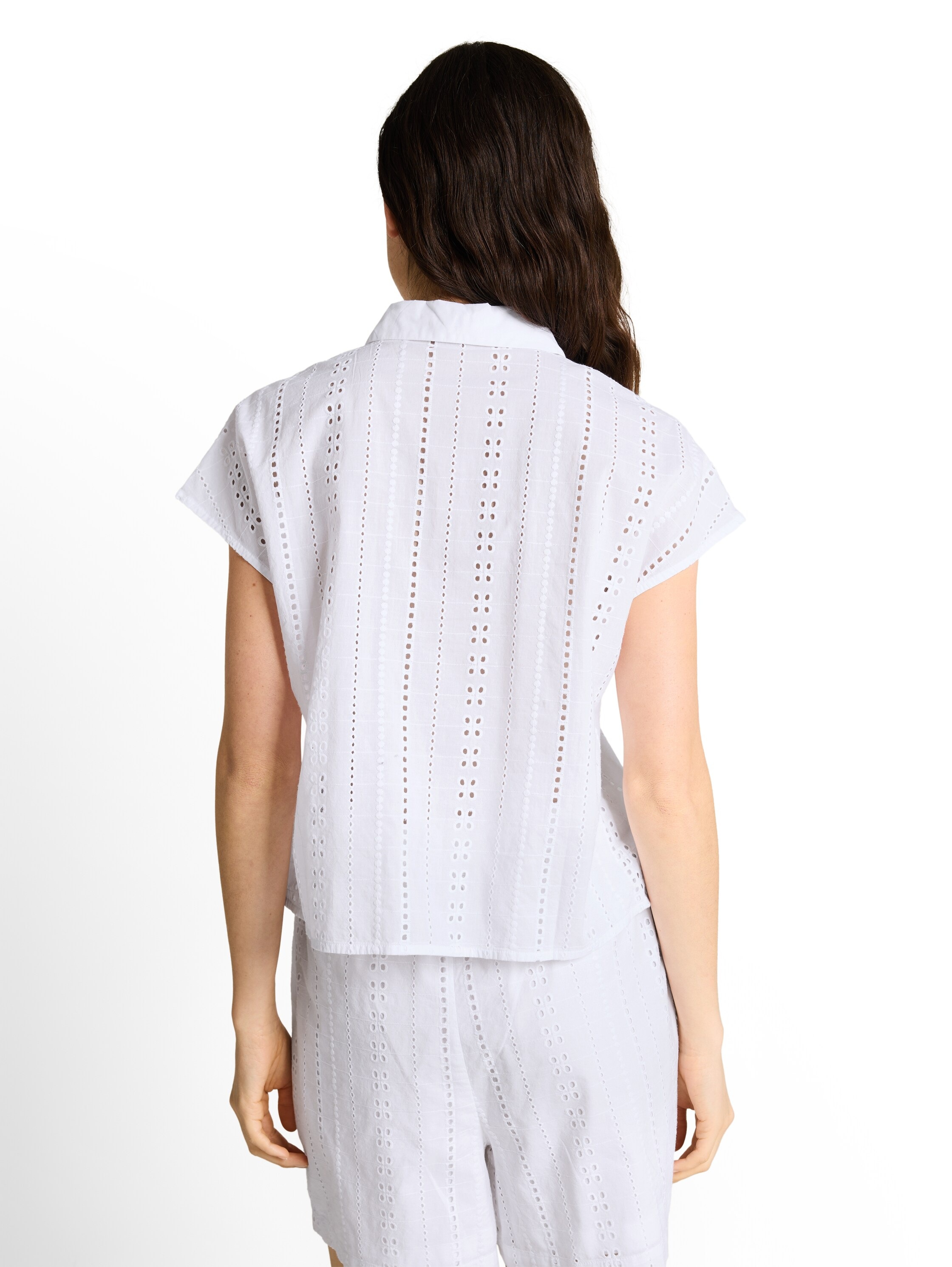 TOM TAILOR Denim Hemdbluse Sommerbluse mit Häkel-Details