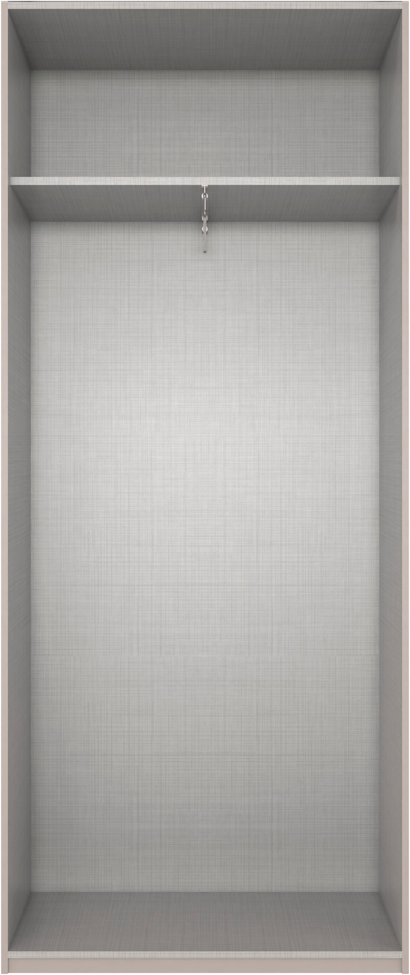 Wimex Kleiderschrank »Mugano,in 8 Breiten,3 Höhen,2 Tiefen, viele Farben, Made in Germany«, (in Basic oder Premium Ausstattung mit 2 weiteren Einlegeböden), mit langen oder kurzen Griffen aus Metall, mit oder ohne Spiegel
