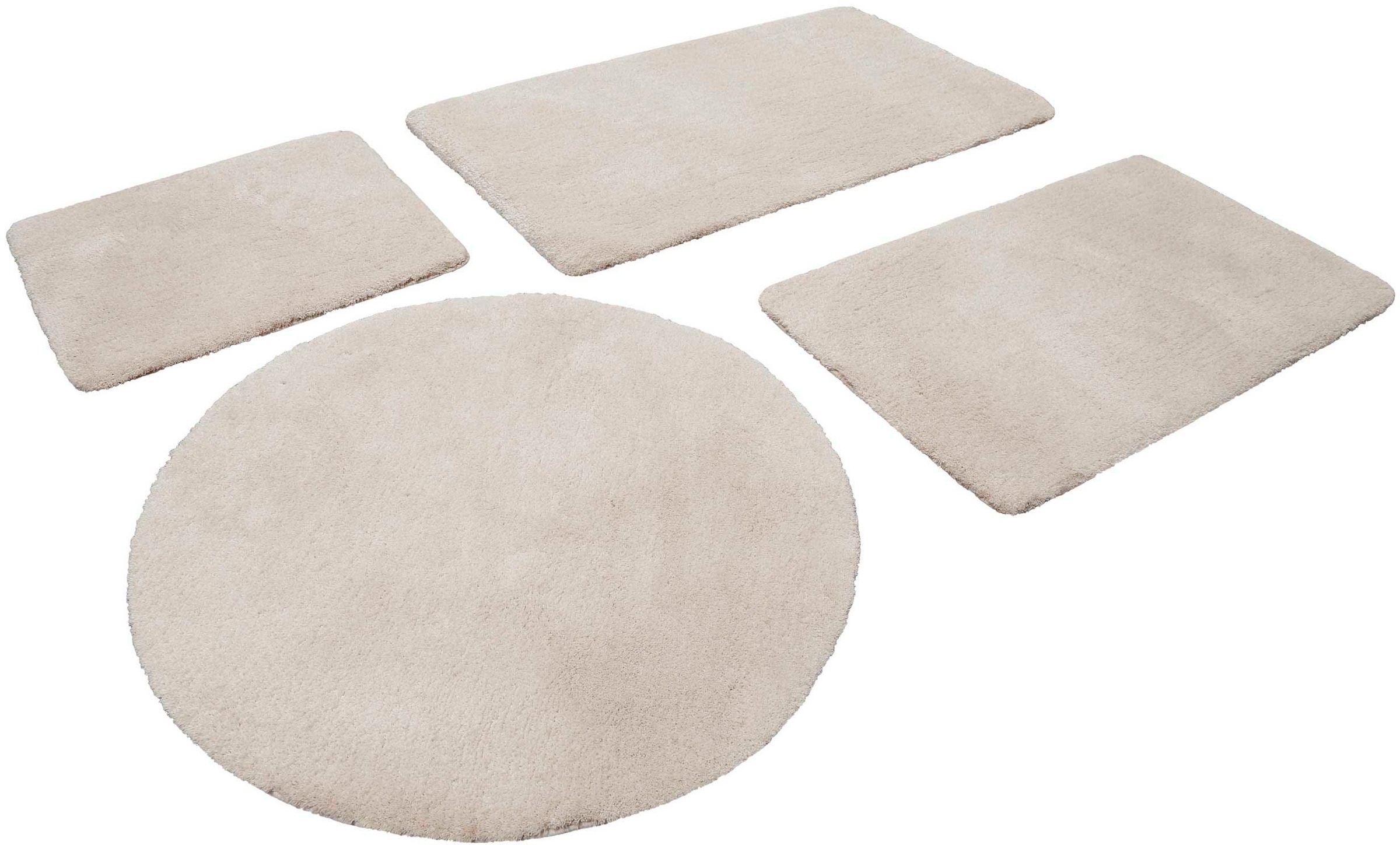 Homie Living Badematte »Porto Azzurro« Höhe 30 mm rutschhemmend beschichtet fußbodenheizungsgeeignet | schnell trocknend Badteppich, uni, rechteckig & rund, waschbar, Badezimmerteppich