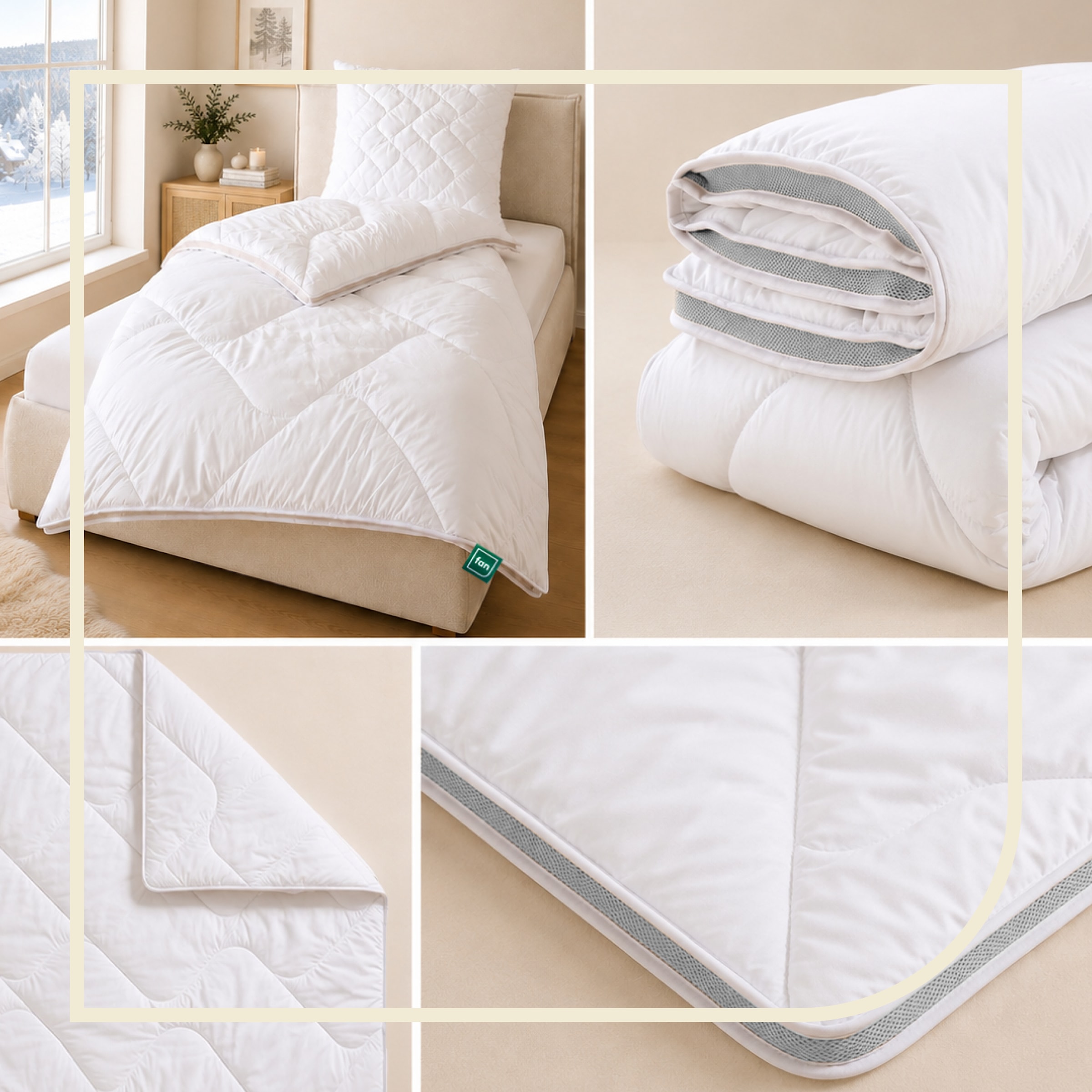 fan Microfaserbettdecke »Climacontrol® II, Bettdecken für den Winter, Made in Germany« warm Füllung 100% Polyester 1 Stk. tlg. Bettdecke 135x200 cm, 155x220 cm und weiteren Größen, Decke