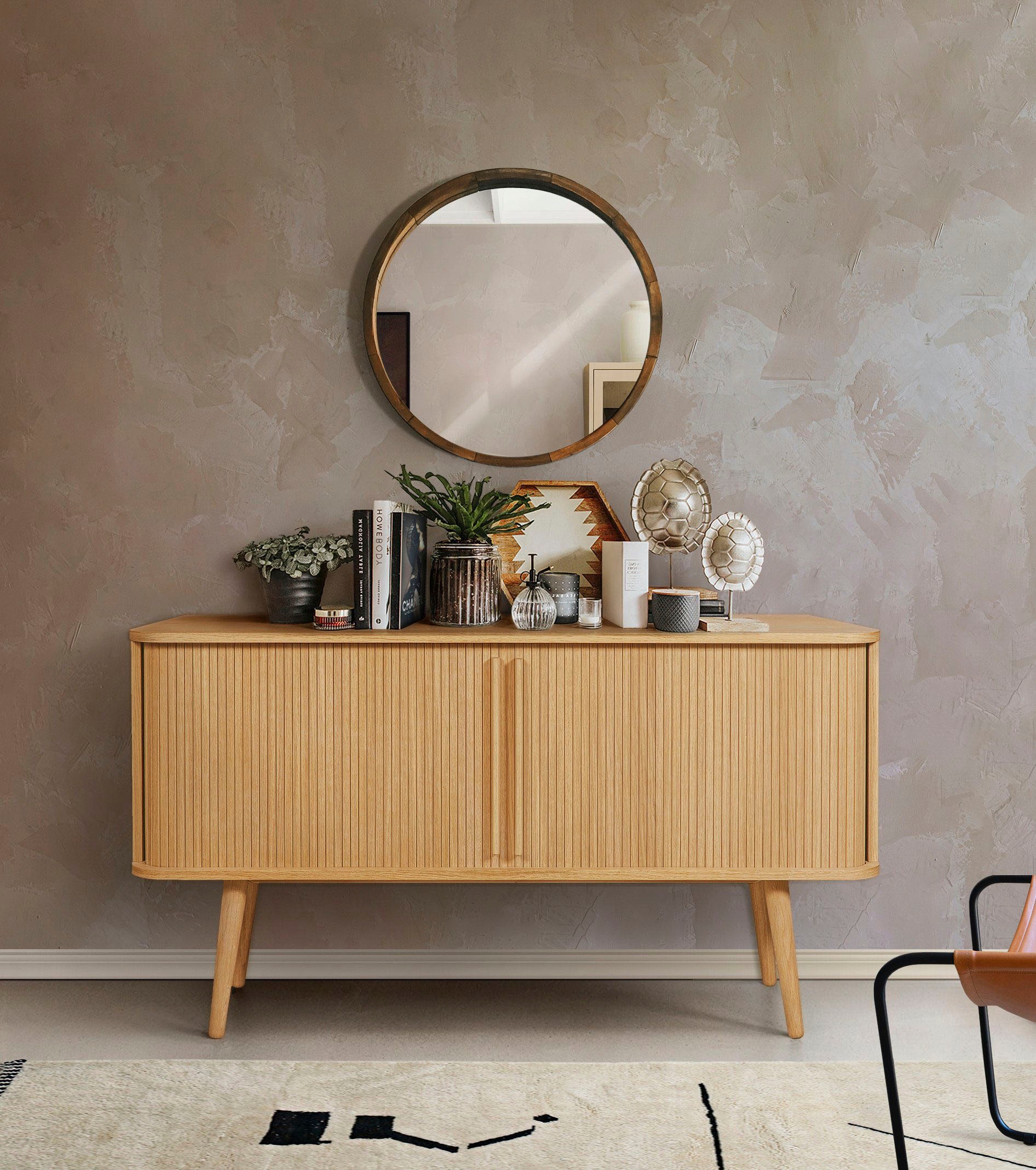 Woodman Sideboard »Rove«, Kommode besonderes Design, Breite 138 cm, mit Eichenholzfurnier, FSC®