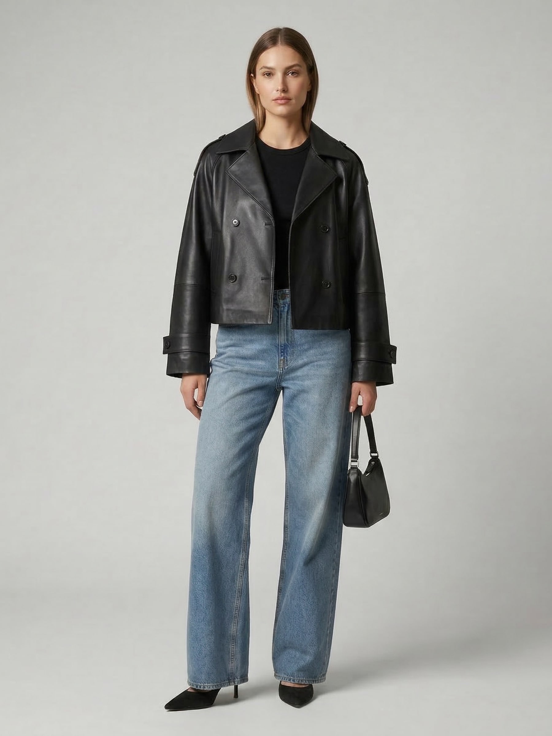 RICANO Lederjacke »Trenchcoat Jacke Yvette« ohne Kapuze Handgefertigt aus echtem Leder