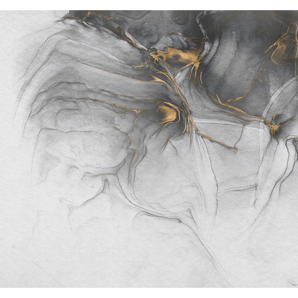Komar Fototapete »Vliestapete Ink Gold Flow«, bedruckt-Steinoptik-bedruckt-realistisch, 300 x 280 cm