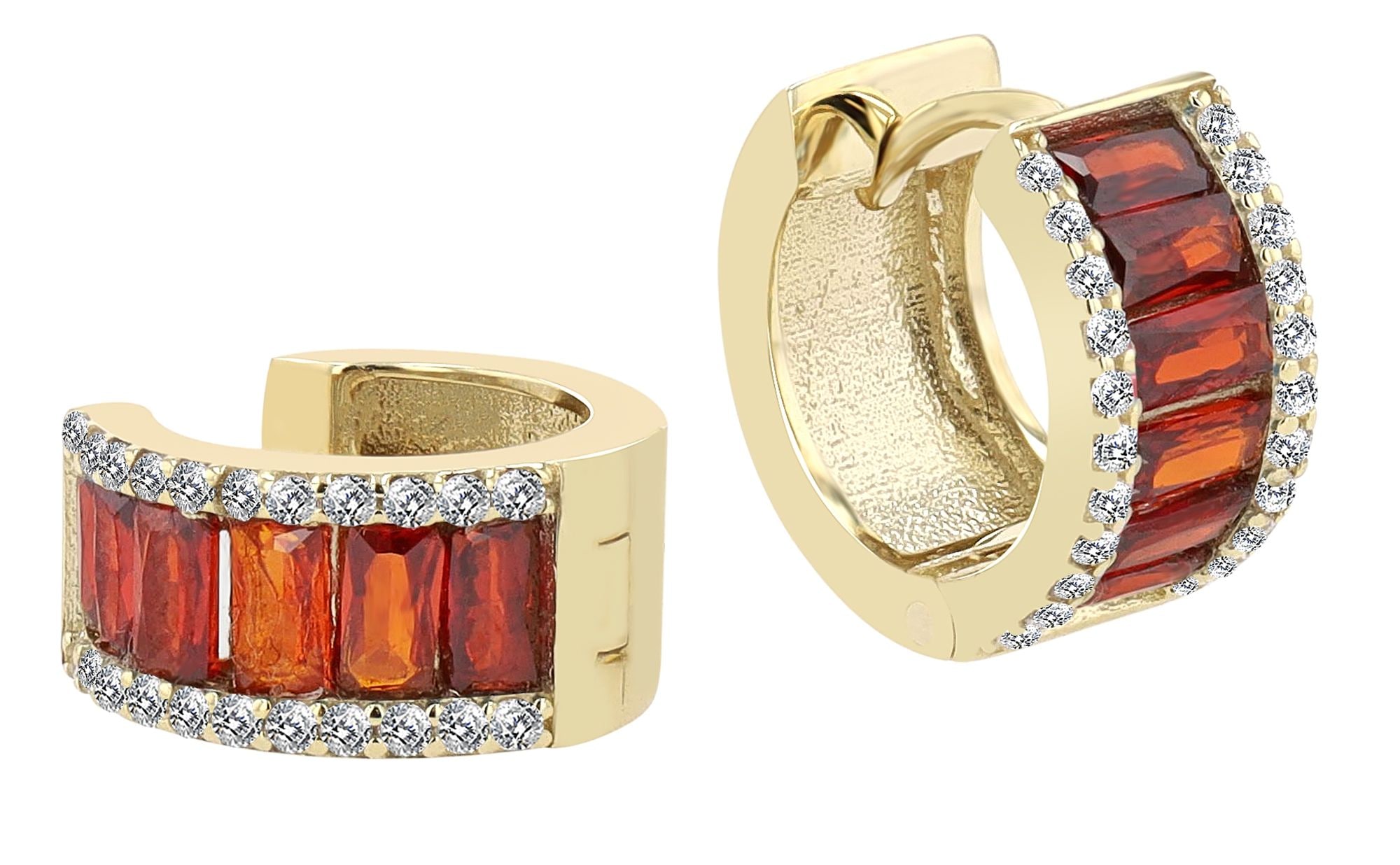 Adelia´s Paar Creolen »Damen Ohrringe ¿ Klappcreole aus 333 Gold mit Zirkonia«