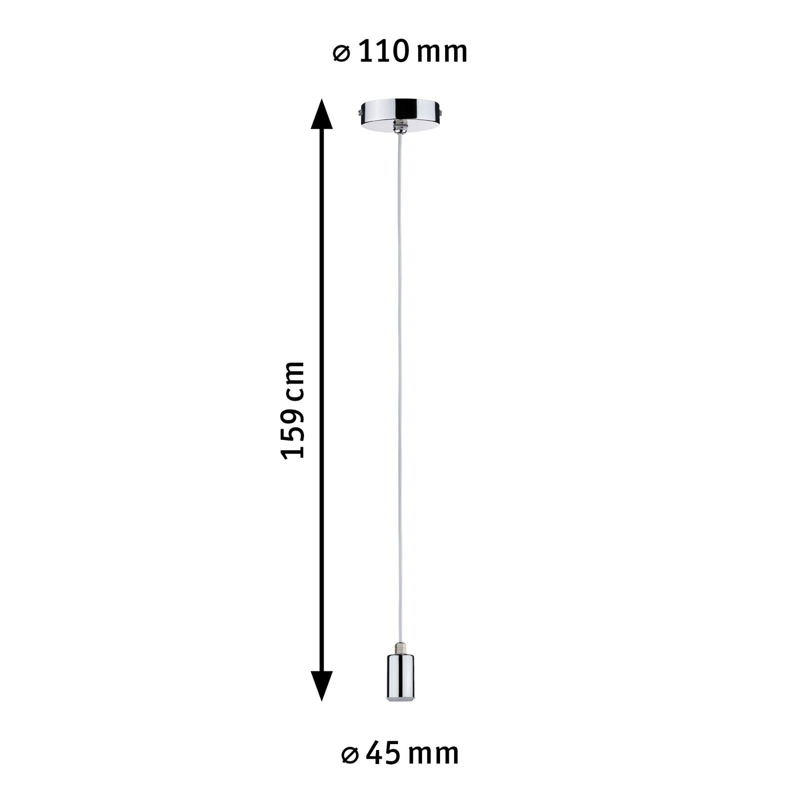 Paulmann Pendelleuchte »Larus IP44 max. 1x60W 230V Metall«, 1 flammig, Leuchtmittel E27 | ohne Leuchtmittel, E27