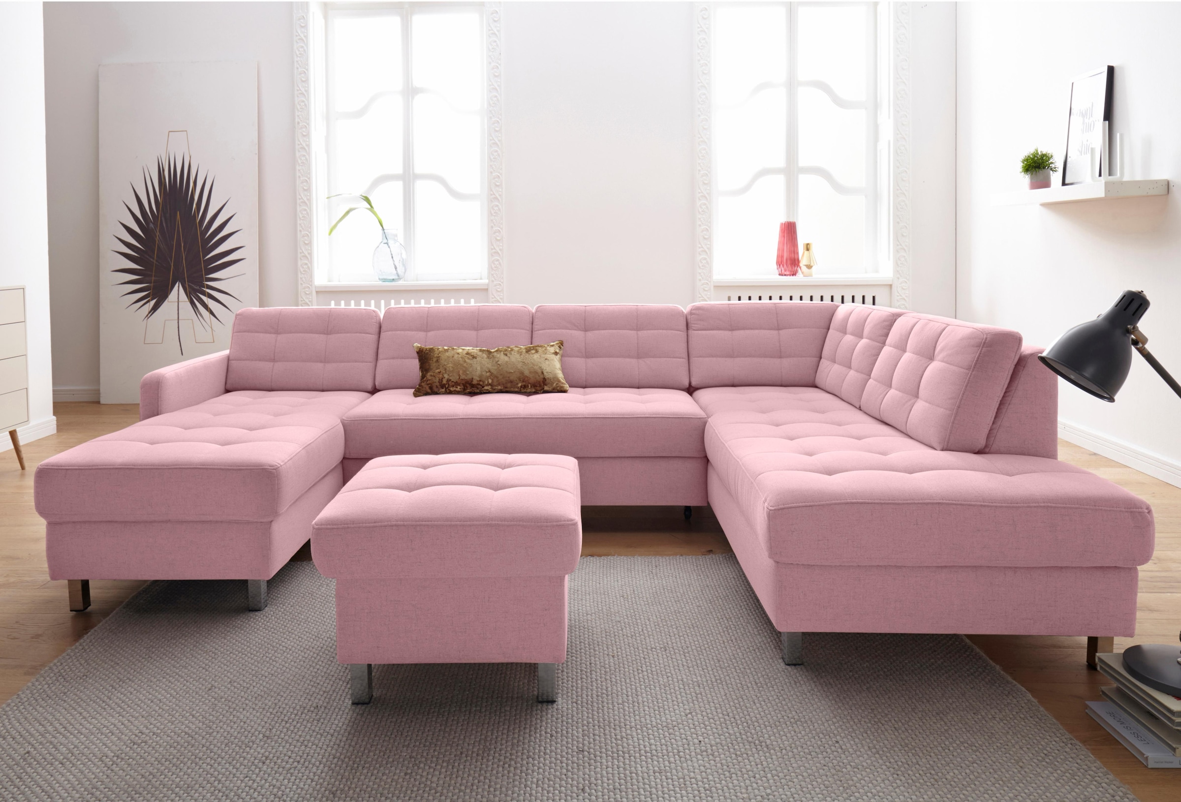 sit&more Wohnlandschaft »Picasso U-Form« wahlweise mit Bettfunktion und Bettkasten