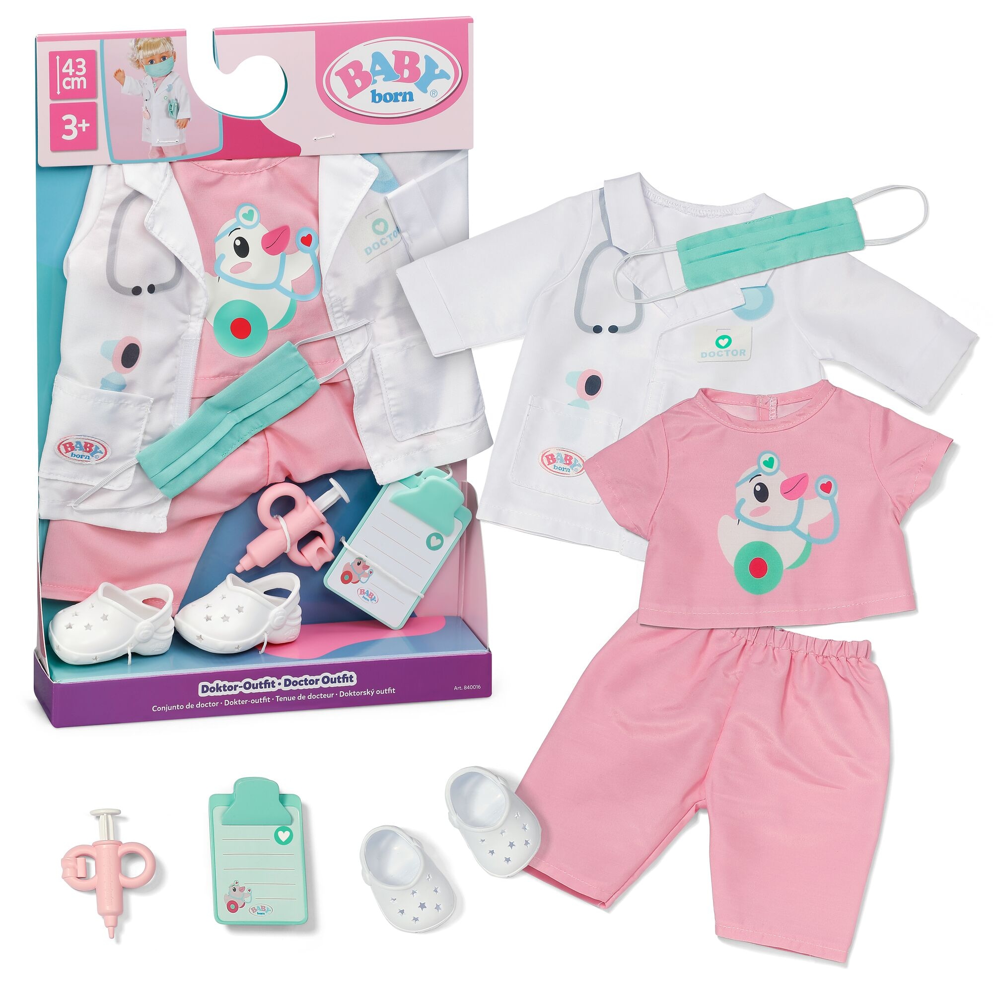 Baby Born Puppenkleidung »Doktor-Outfit 43 cm« passend für Click & Play BABY born Puppen Größe 43 cm