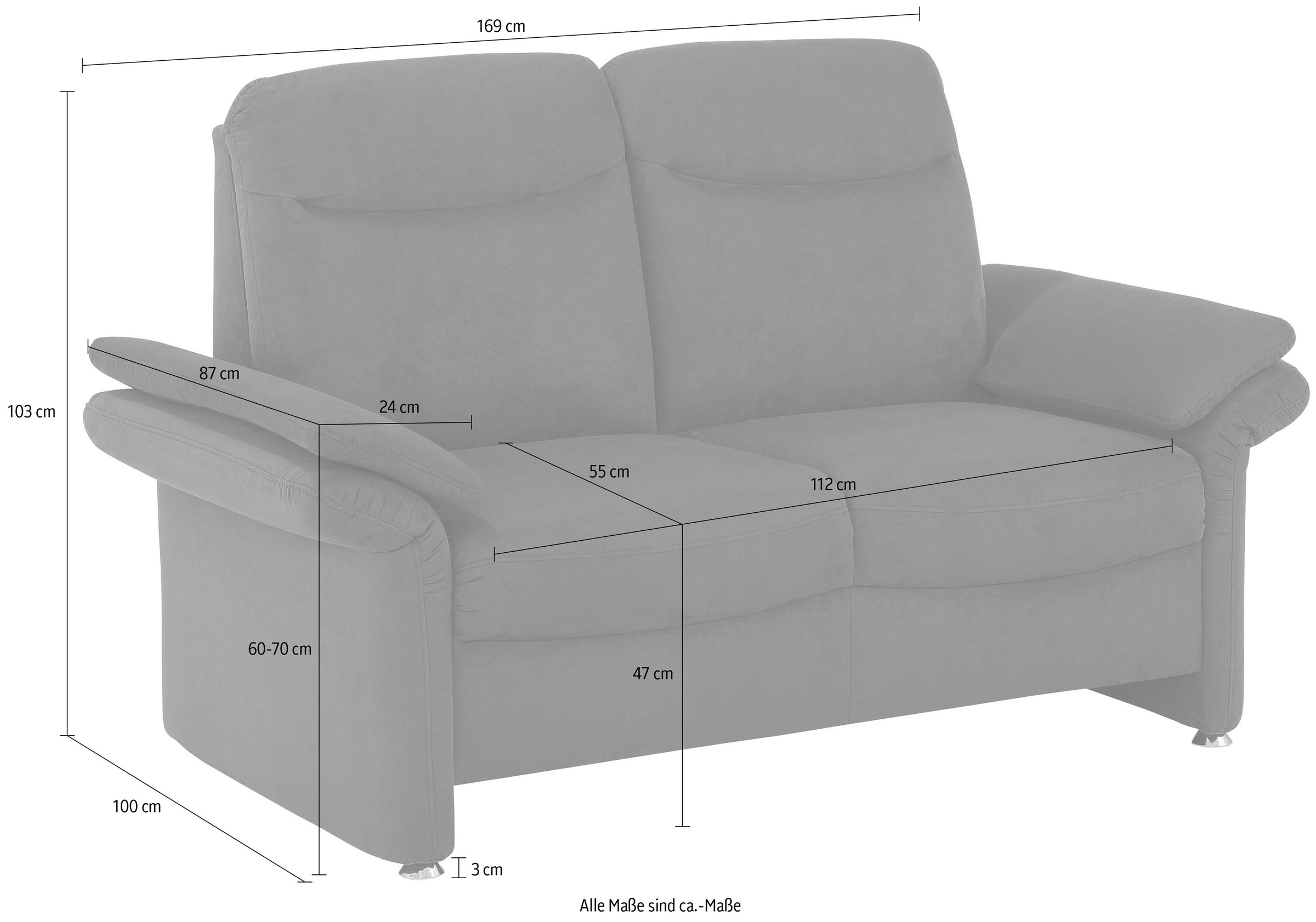 Home affaire 2-Sitzer »Tahoma« mit Armteilverstellung, Federkern