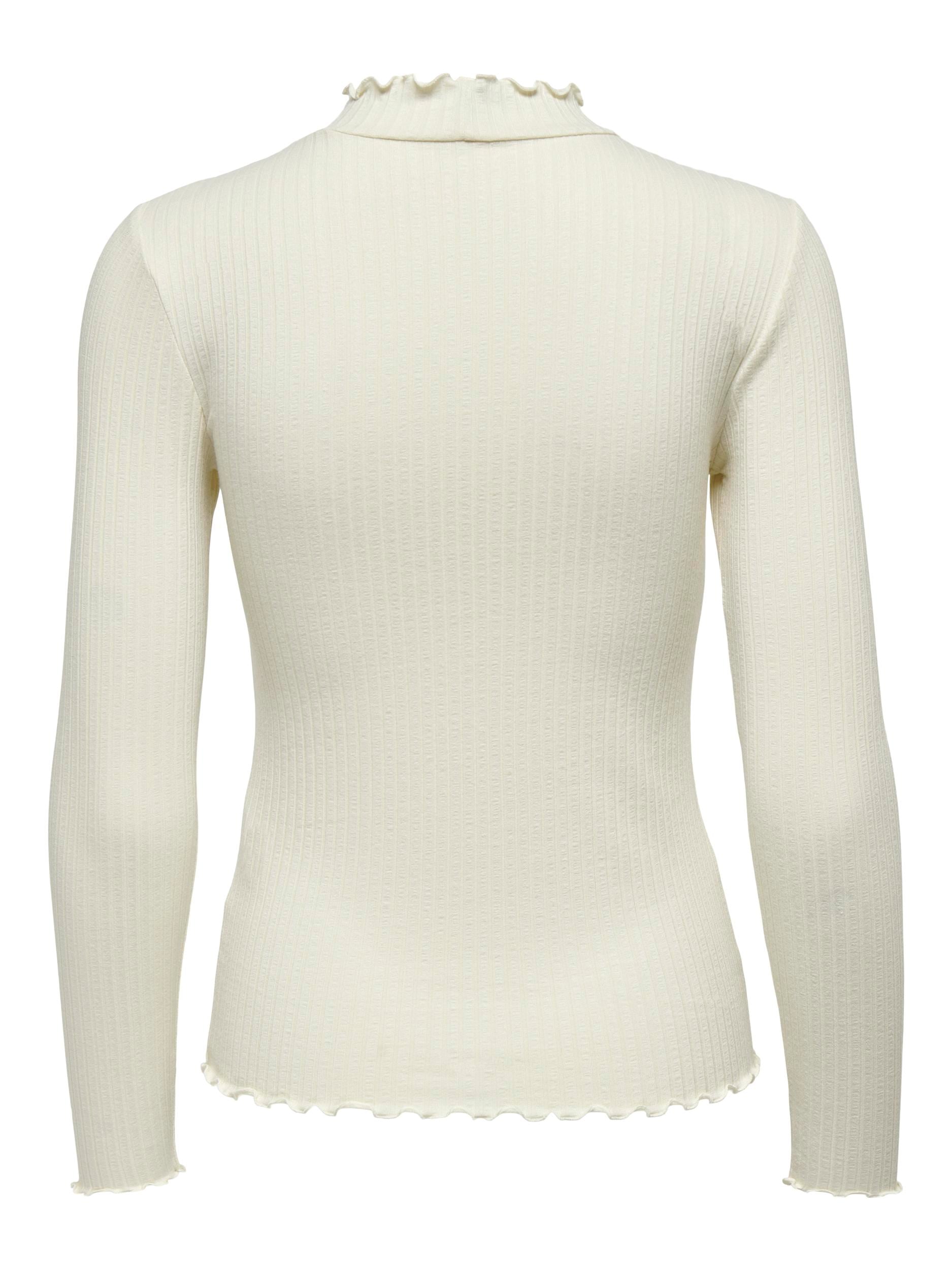 JDY Langarmbluse »JDYFRANSISKA L/S HIGHNECK TOP JRS NOOS«, mit gewellten Säumen