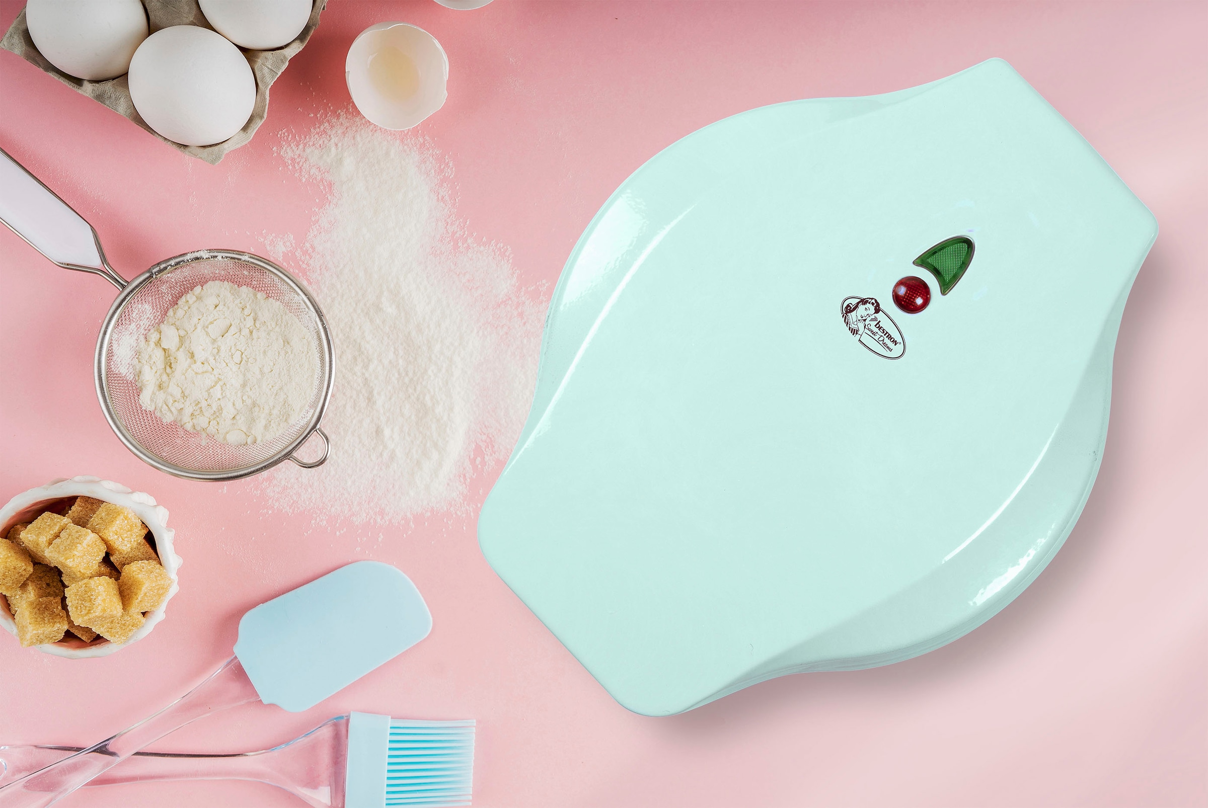 bestron Waffeleisen »ABWM300«, 700 W, für Bubble Waffeln zum Befüllen, mit Backampel & Antihaftbeschichtung