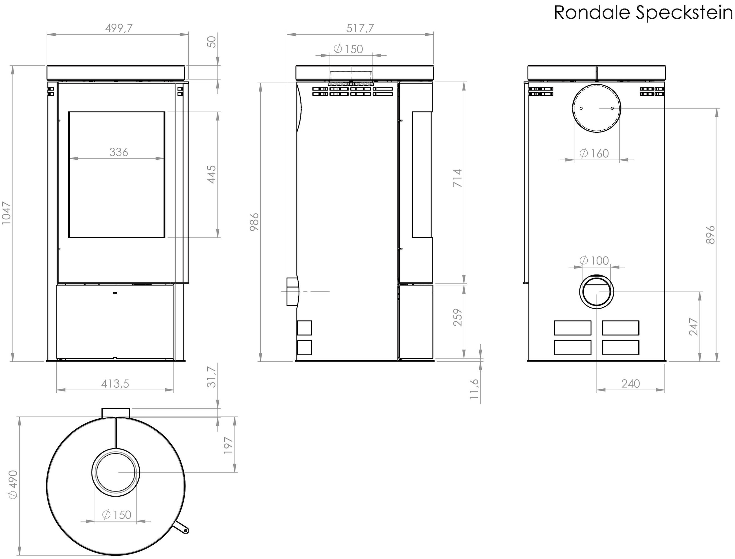 Fireplace Kaminofen »Rondale Teil Speckstein«