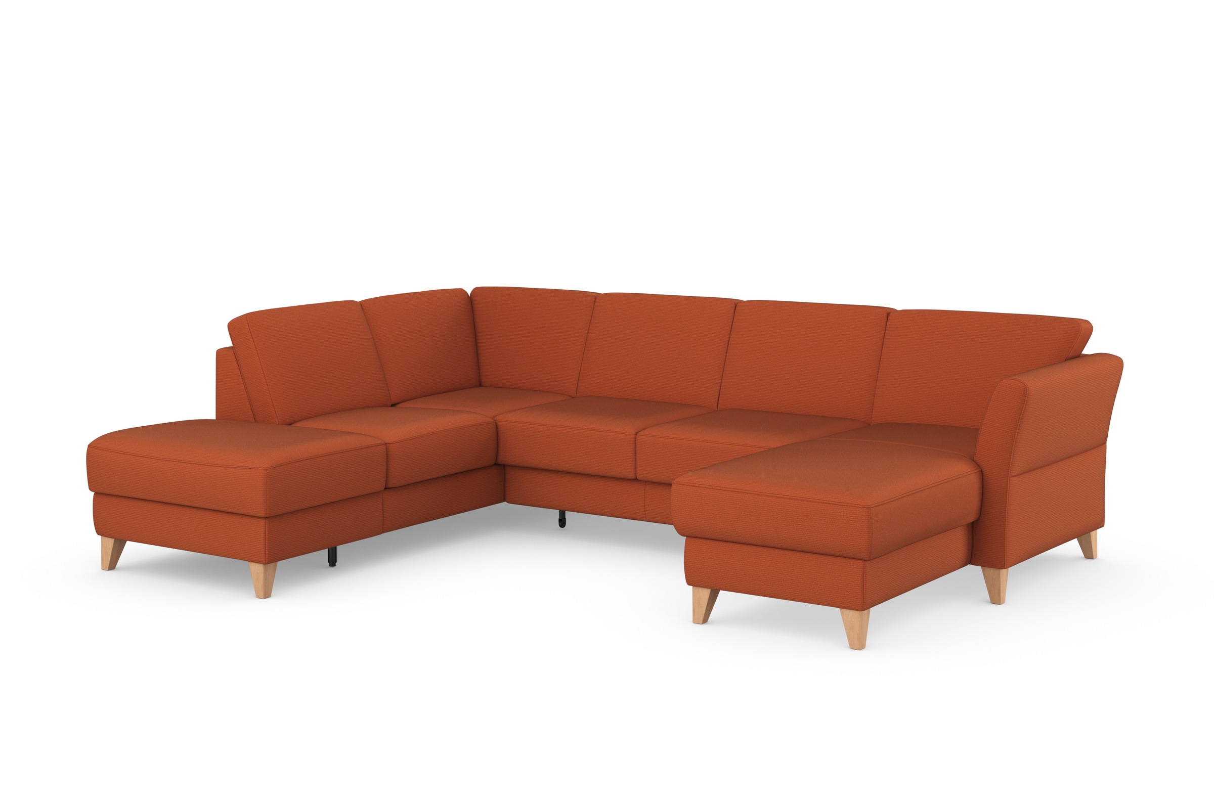 sit&more Wohnlandschaft »Visby U-Form«, wahlweise mit Bettfunktion und Stauraum, frei im Raum stellbar