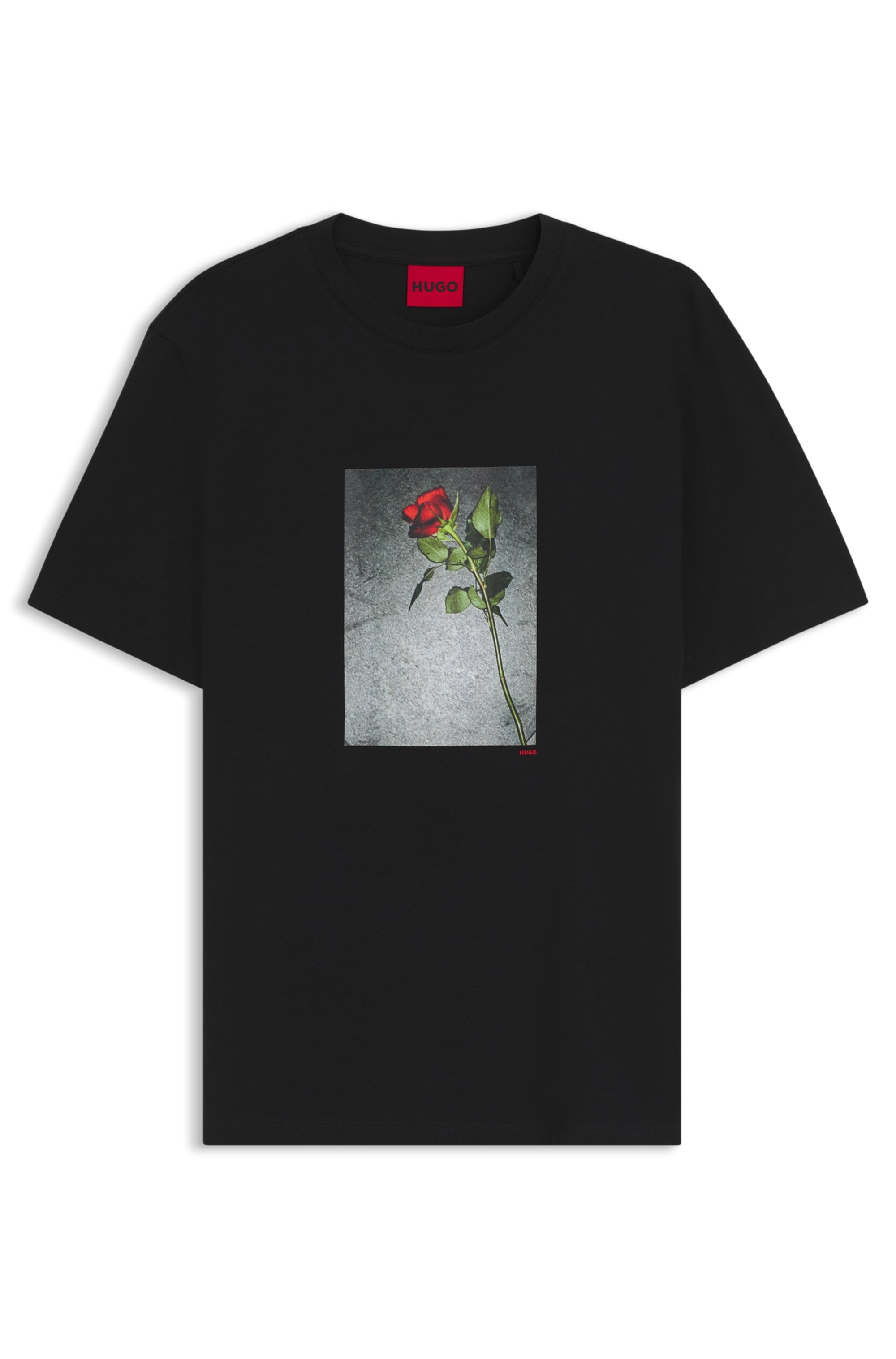 HUGO T-Shirt »Durose« Fotodruck, reine Baumwolle, Regular Fit