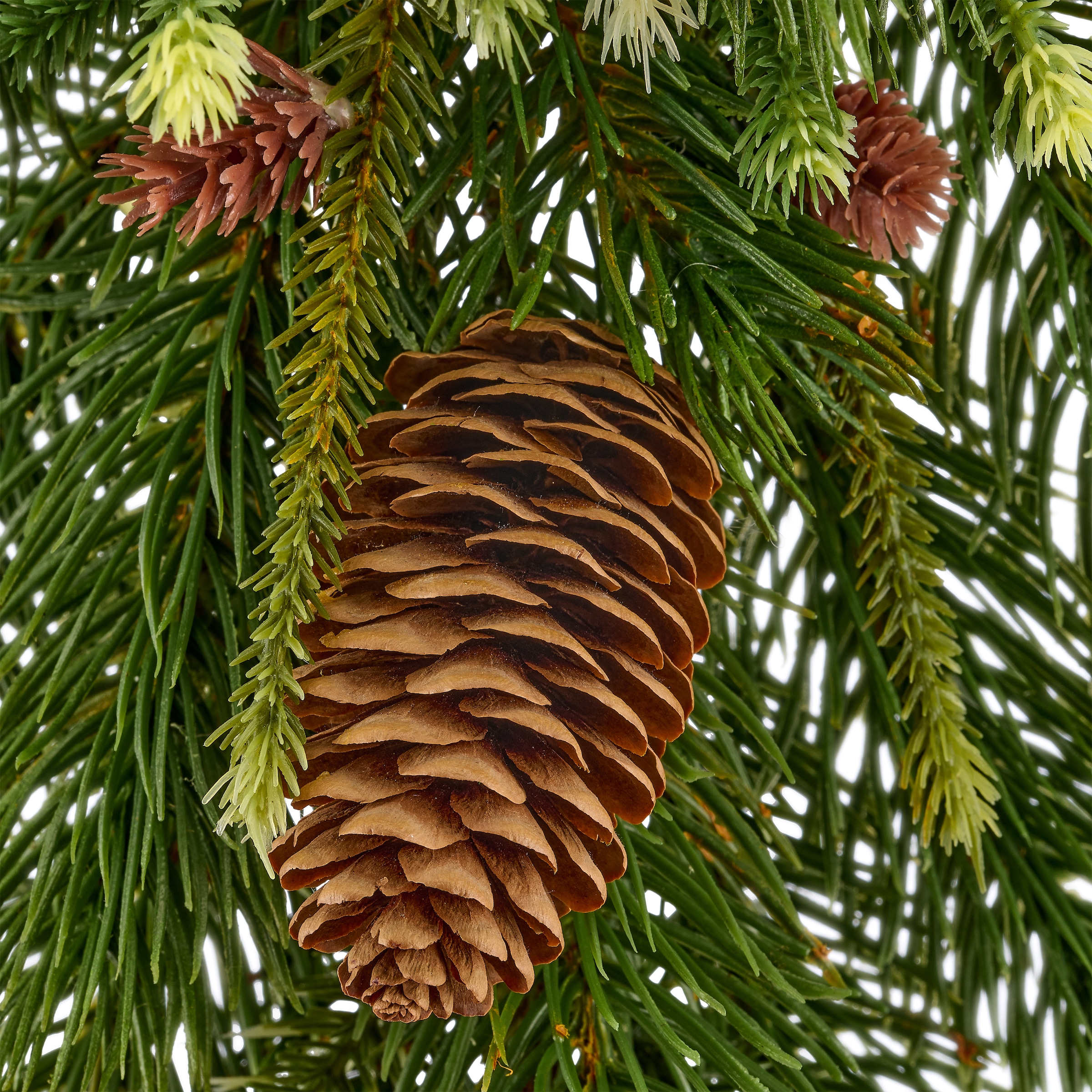 OTTO home Winterliche Kunstpflanze »Tannenhänger« mit Zapfen