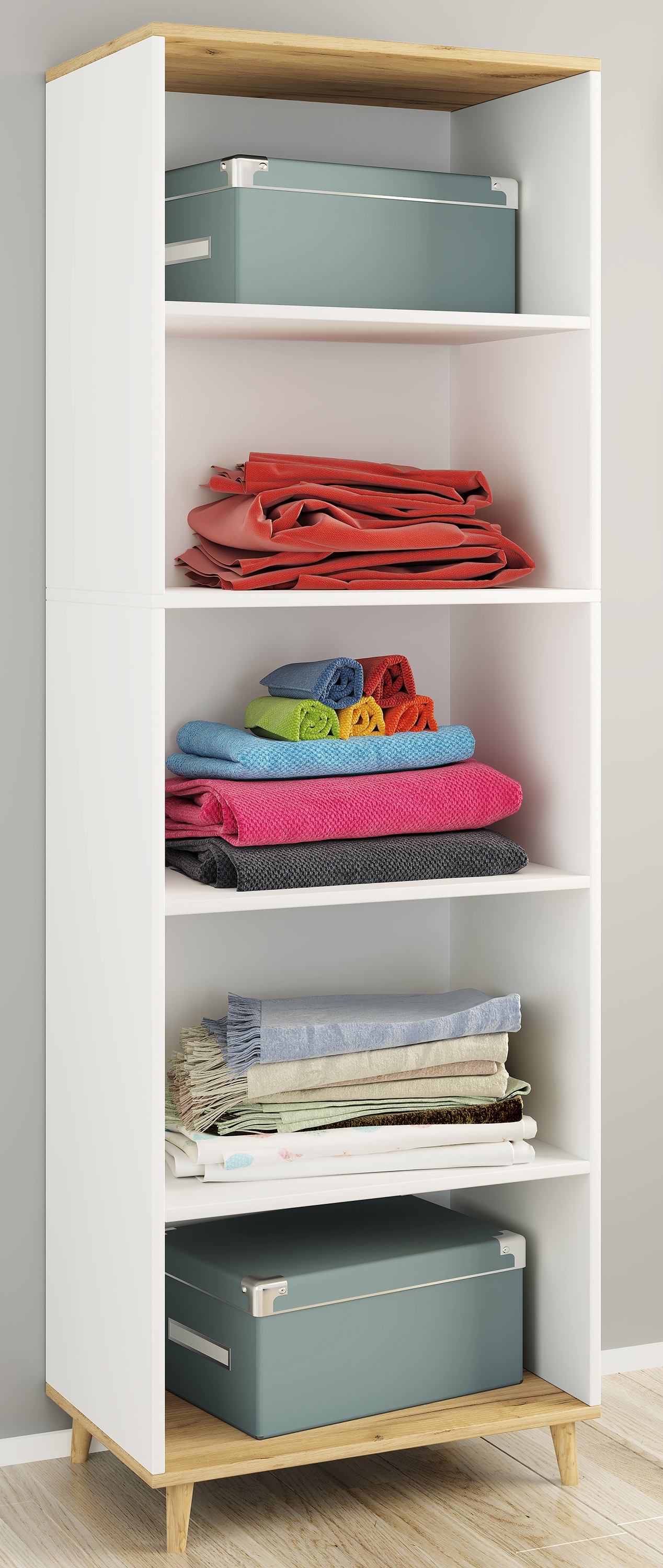 VCM Mehrzweckschrank »Holz Kleiderschrank Schuhregal Flur Regal Landos«