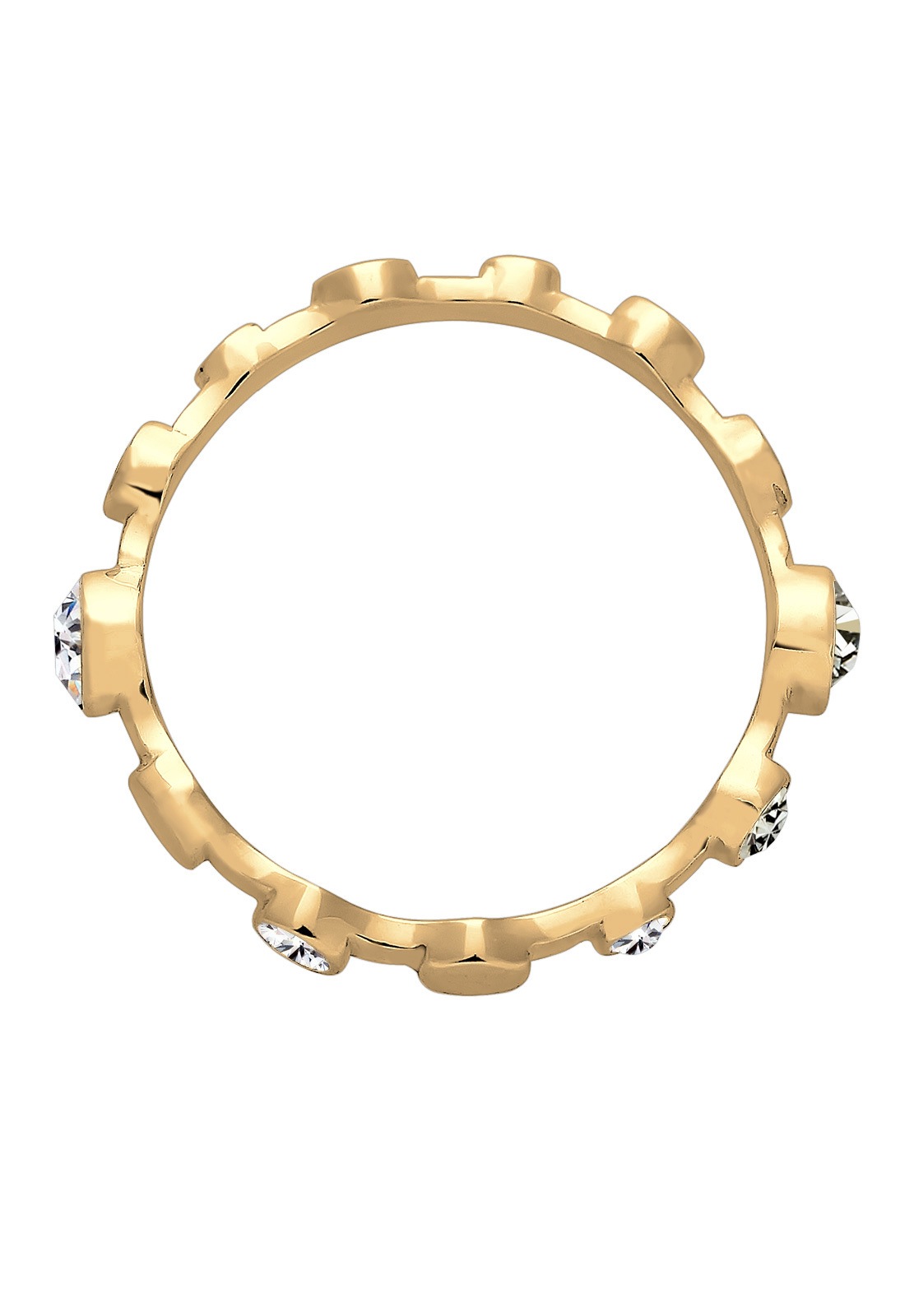Elli Silberring »Ring Geo Color Kristalle 925 Silber Grigio«