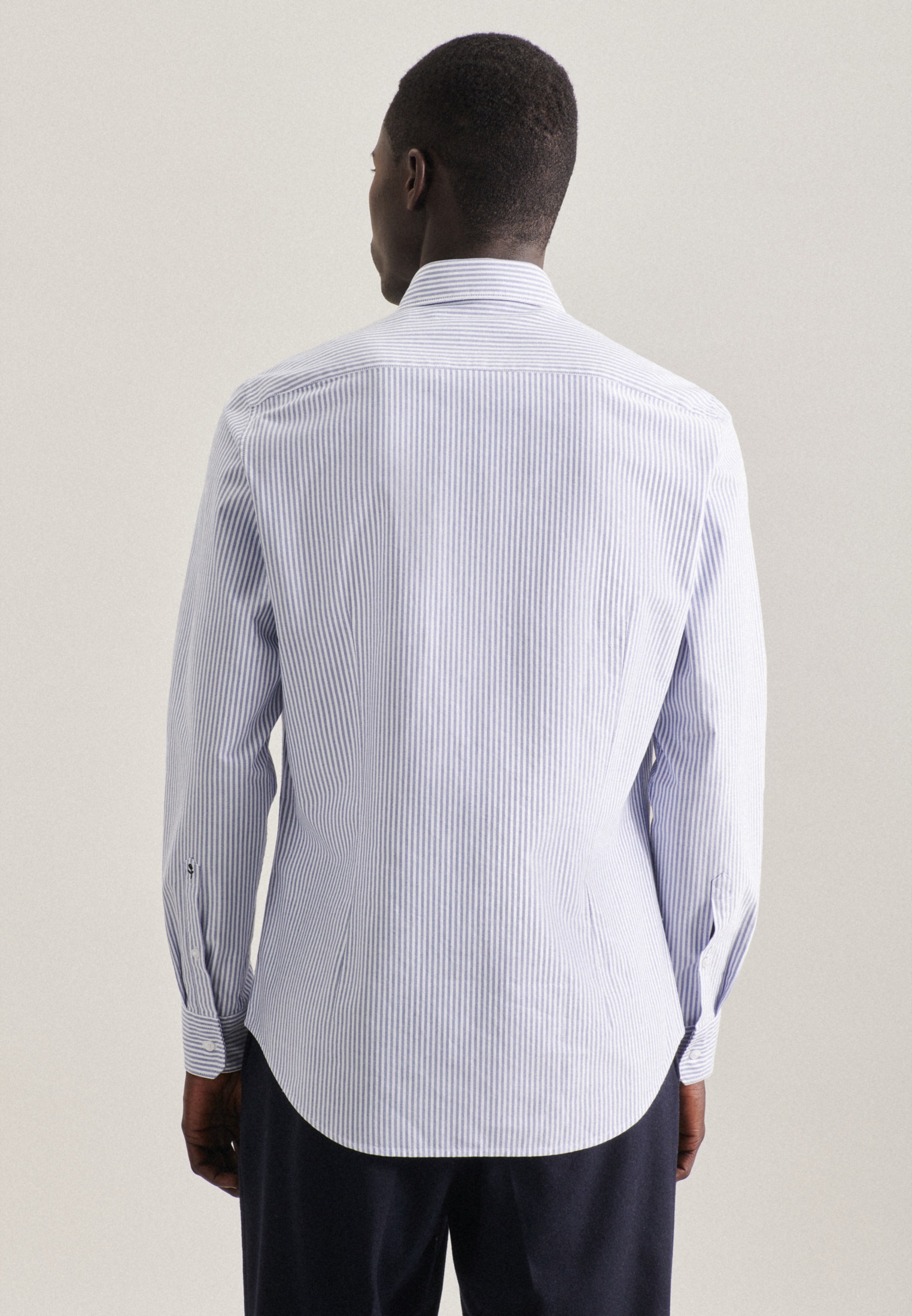seidensticker Businesshemd »Shaped«, Shaped Langarm Button-Down-Kragen Streifen