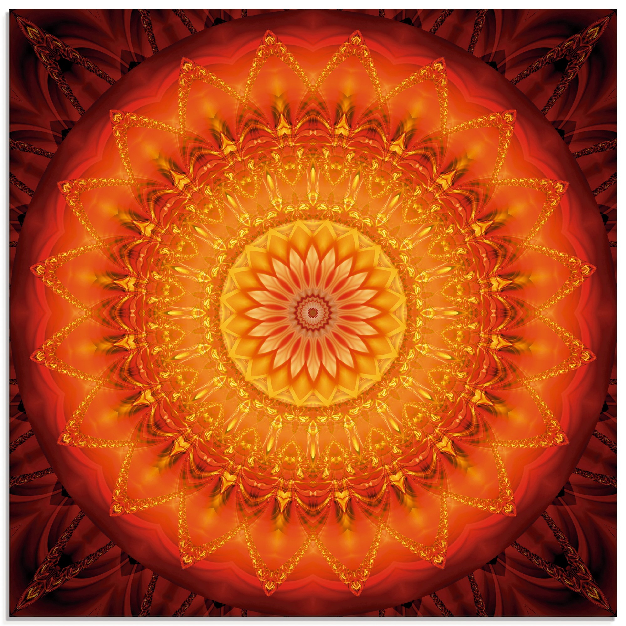 Artland Glasbild »Mandala Energie 1«, Muster, (1 St.)