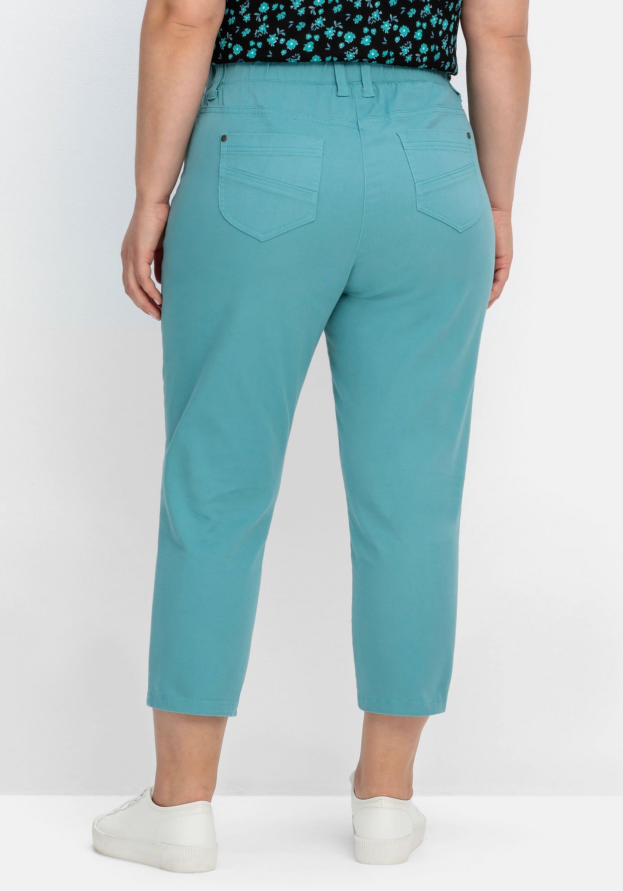 Sheego 7/8-Hose »Schmale 7/8-Hose mit Gummibund, aus elastischem Twill«