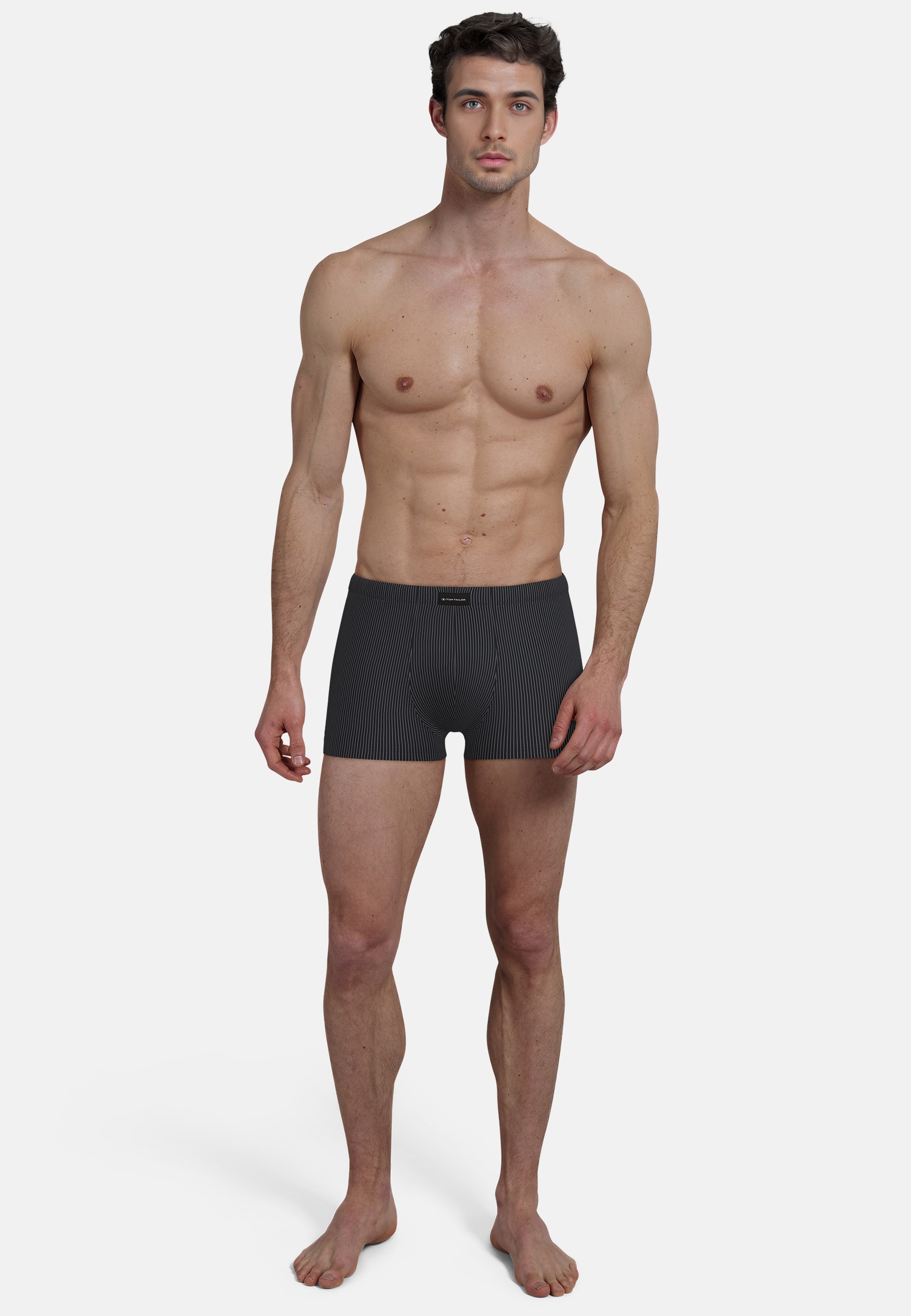 TOM TAILOR Boxershorts »Alaska« Packung, 2er Pack,  bequem, weich, eng, Streifendesign, Logo, breiter Bund