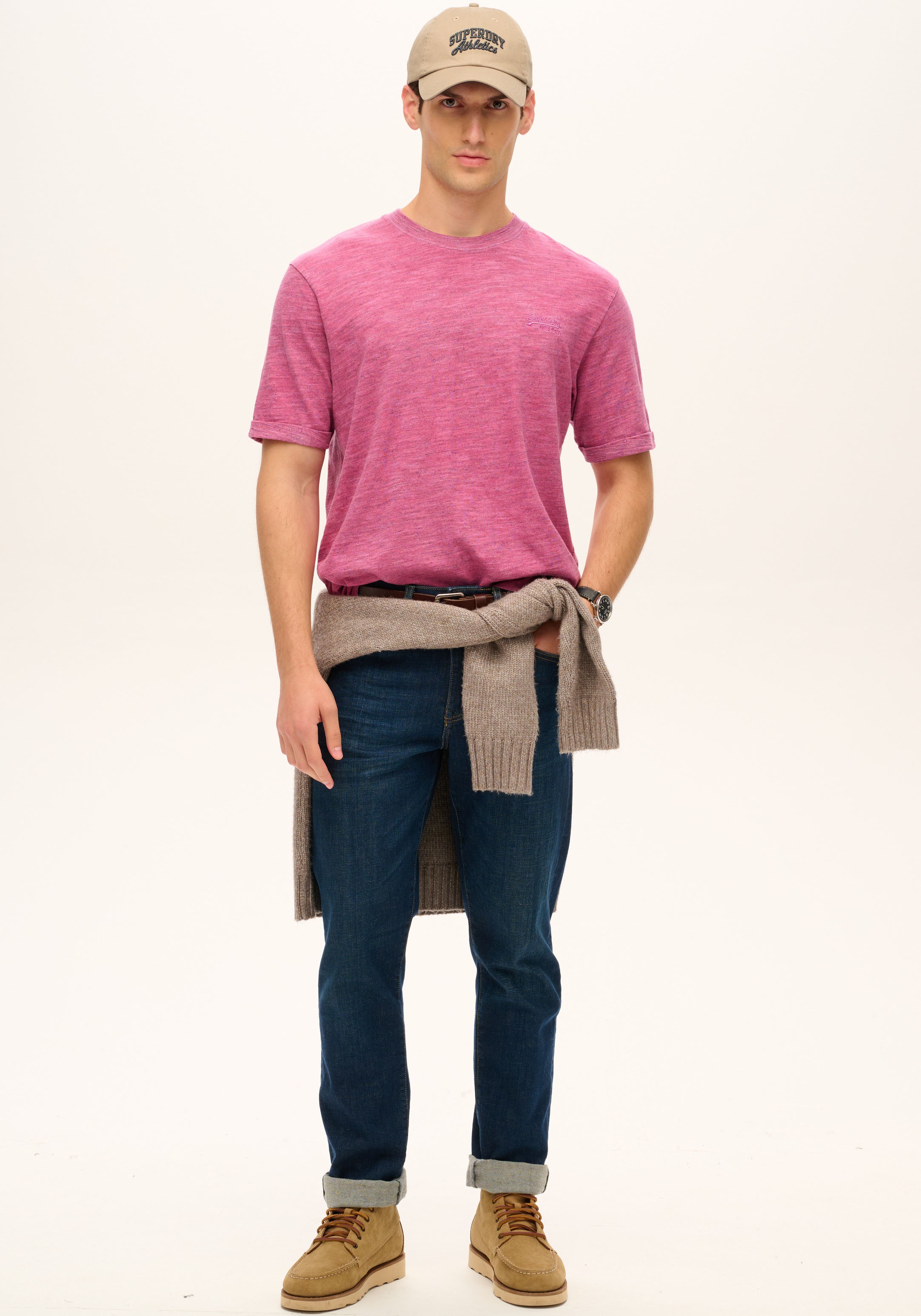 Superdry Rundhalsshirt »OD SLUB MARL T SHIRT«