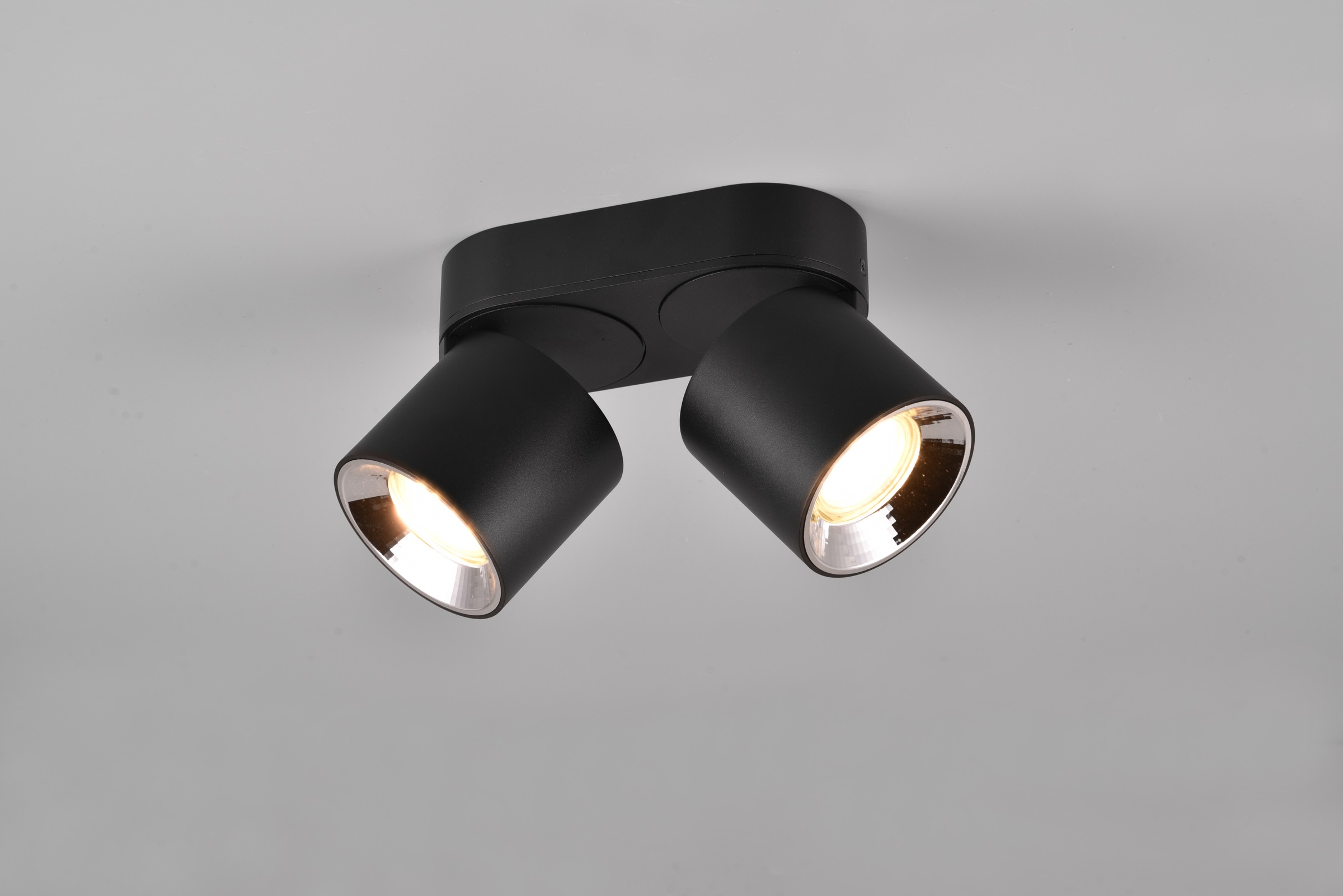TRIO Leuchten Deckenleuchte »GUAYANA, Deckenspot 2-flammig exkl 2x GU10 max 10W Spot verstellbar«, 2 flammig, Leuchtmittel GU10 | Leuchtmittel wechselbar, als Aufbauspot oder Einbauspot nutzbar Spot schwenkbar und drehbar