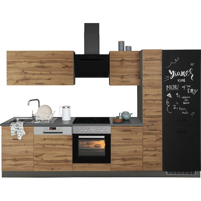 HELD MÖBEL Küchenzeile »Trier«, mit E-Geräten, Breite 310 cm bei OTTO