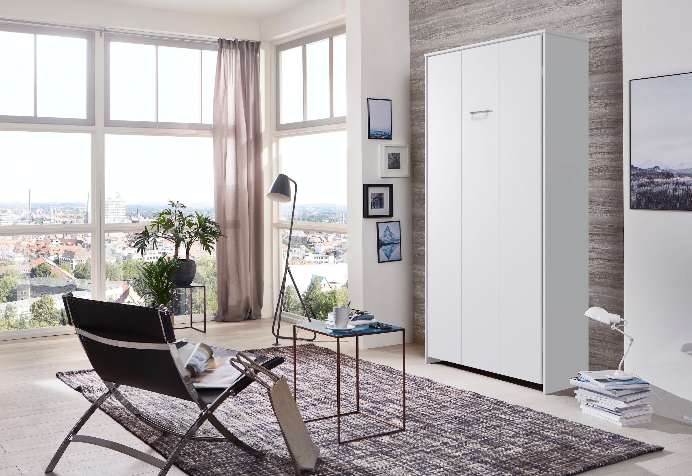 Wimex Schrankbett »Juist Schrankklappbett Gästebett« vertikal klappbar, 3 Liegeflächen, mit Lattenrost, Made in Germany